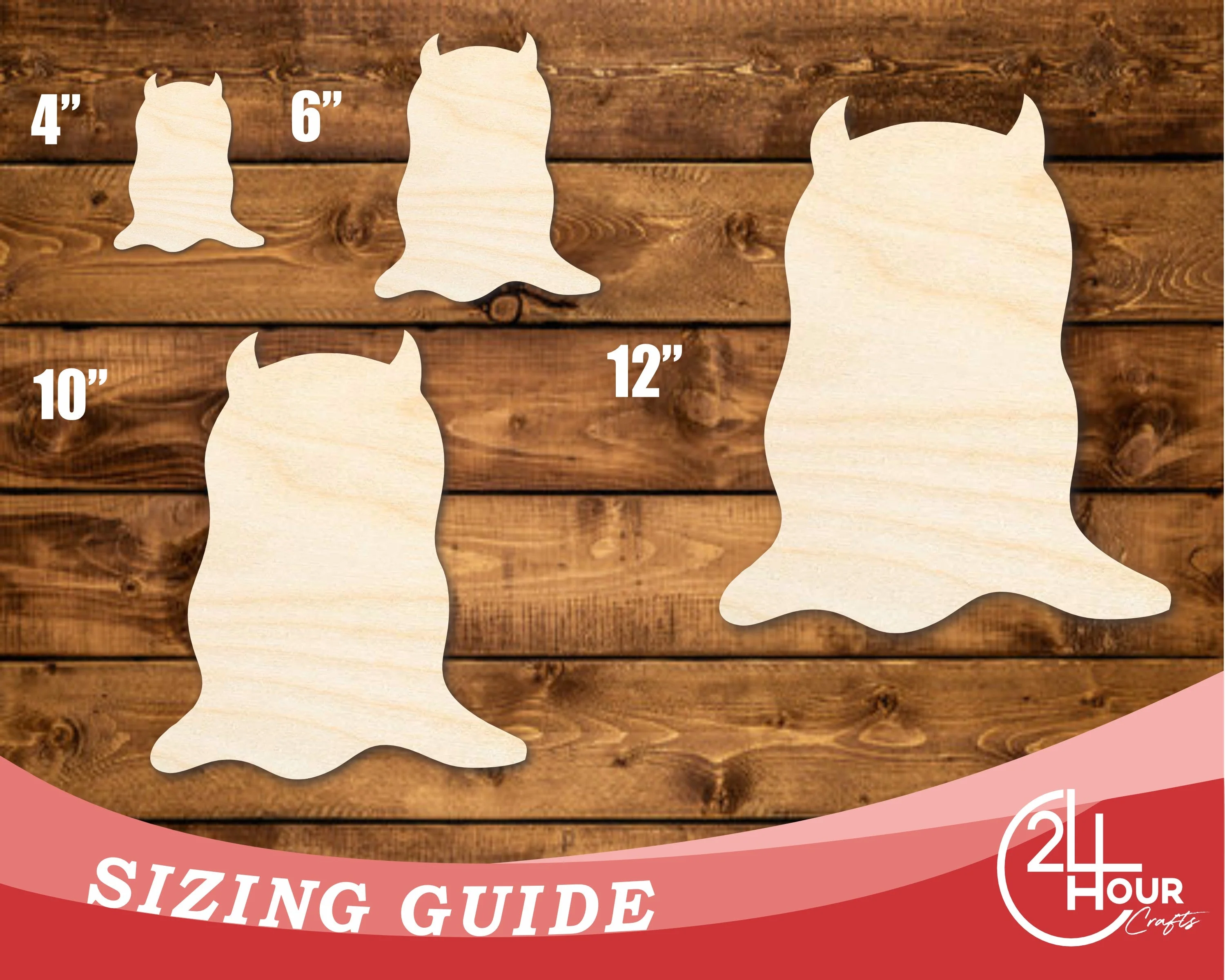 Unfinished Wood Jelly Monster Shape | DIY Craft Cutout | up to 46" DIY - Image 3
