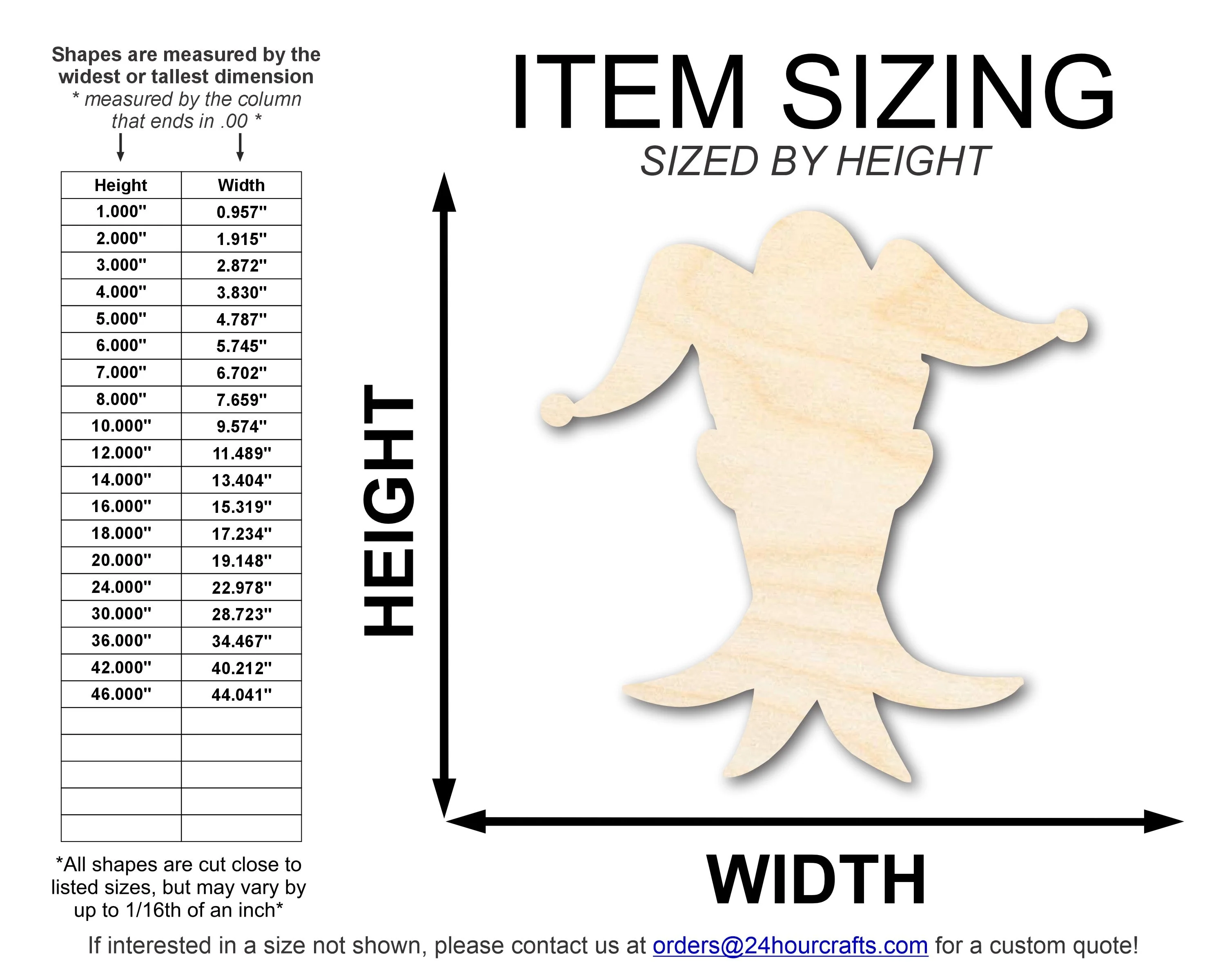 Unfinished Wood Jester Head Silhouette | Mardi Gras | DIY Craft Cutout | up to 46" DIY - Image 2
