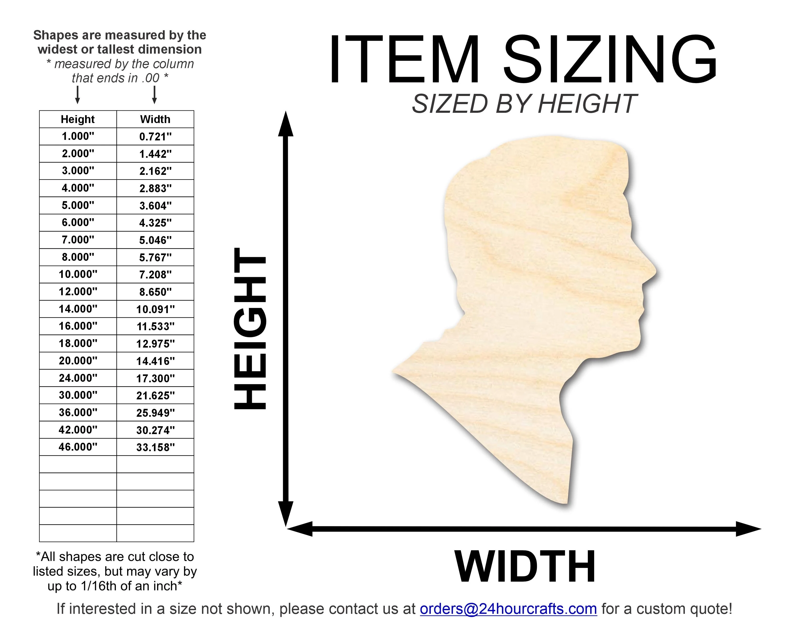 Unfinished Wood John F. Kennedy Shape | DIY Craft Cutout | up to 46" DIY - Image 2