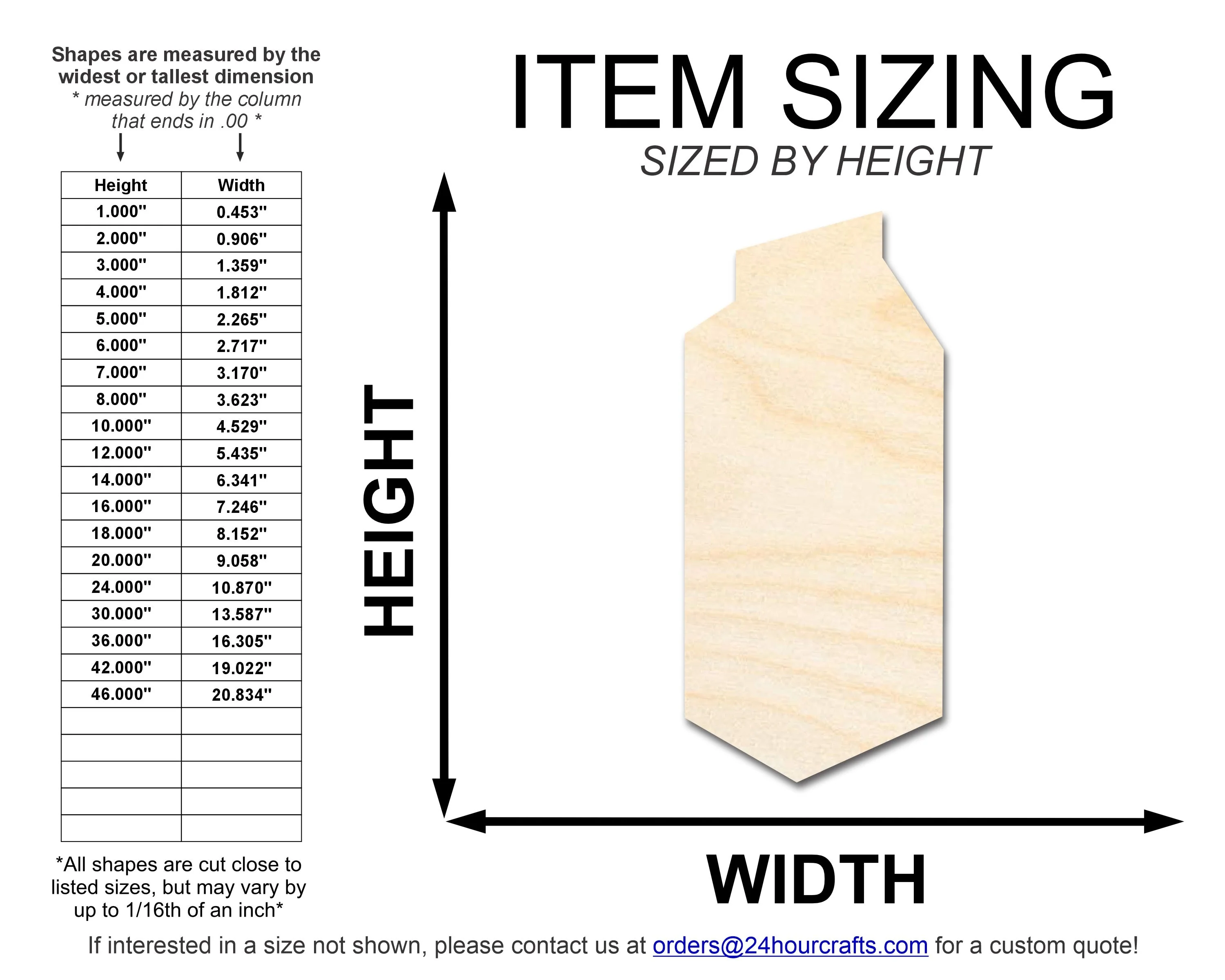 Unfinished Wood Juice Carton Shape | DIY Craft Cutout | up to 46" DIY - Image 2