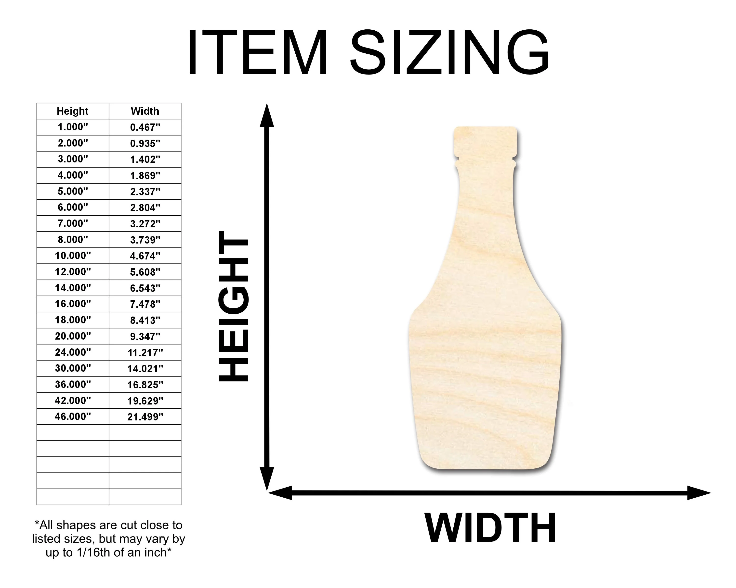 Unfinished Wood Ketchup Bottle Shape | Craft Cutout | up to 46" DIY - Image 2