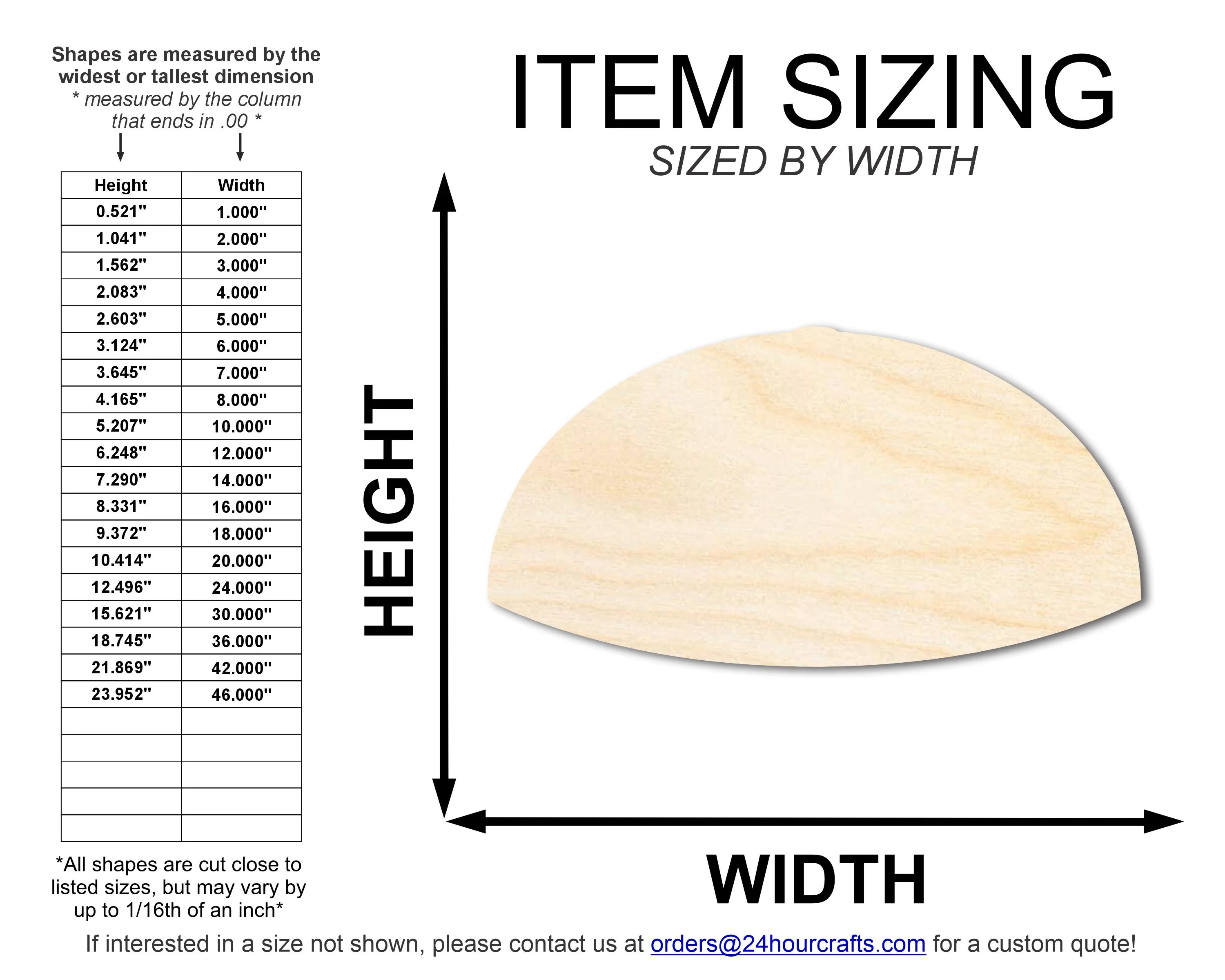 Unfinished Wood Kippah Shape | DIY Craft Cutout | up to 46" DIY - Image 2