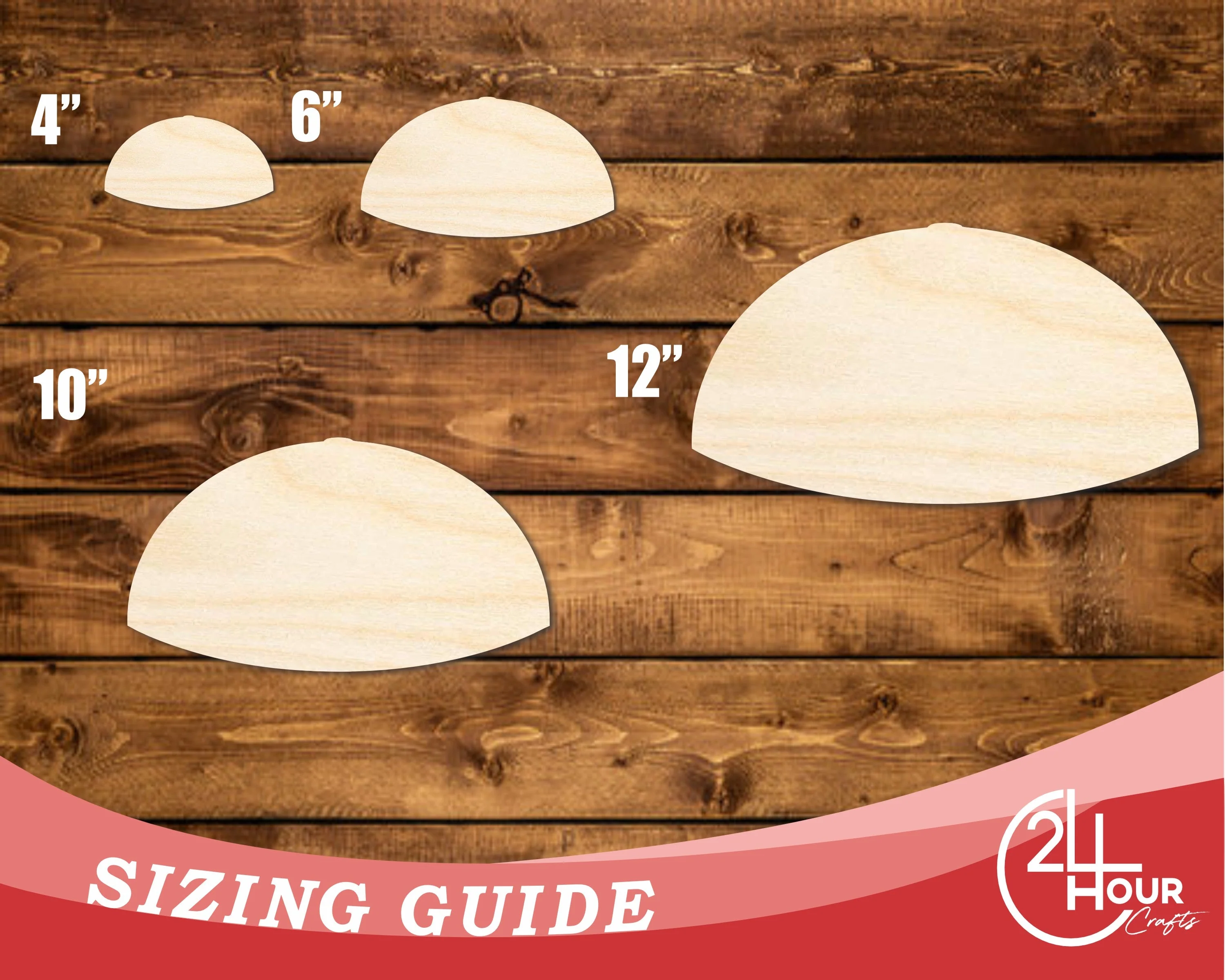 Unfinished Wood Kippah Shape | DIY Craft Cutout | up to 46" DIY - Image 3