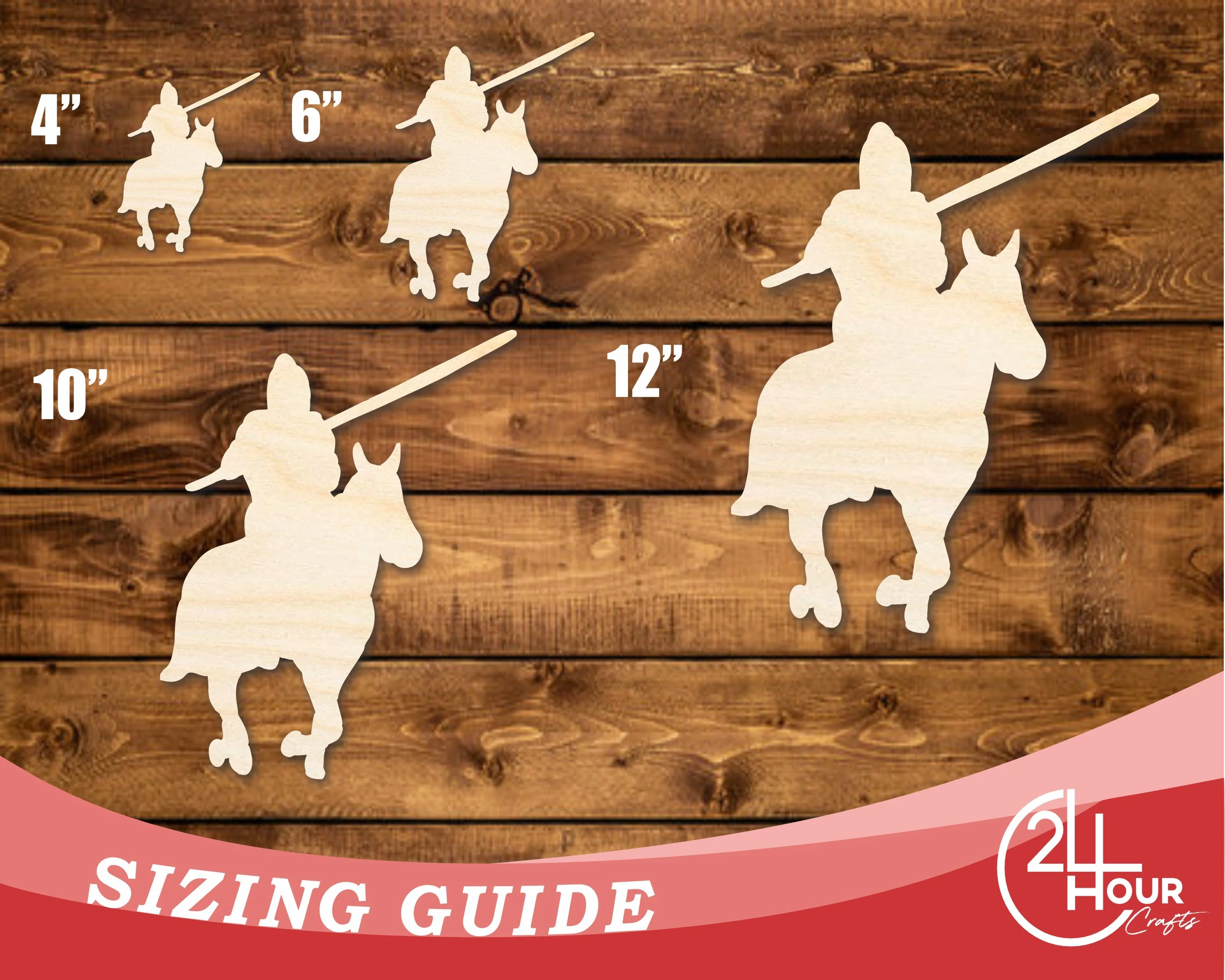 Unfinished Wood Knight Shape | DIY Craft Cutout | up to 46" DIY - Image 3