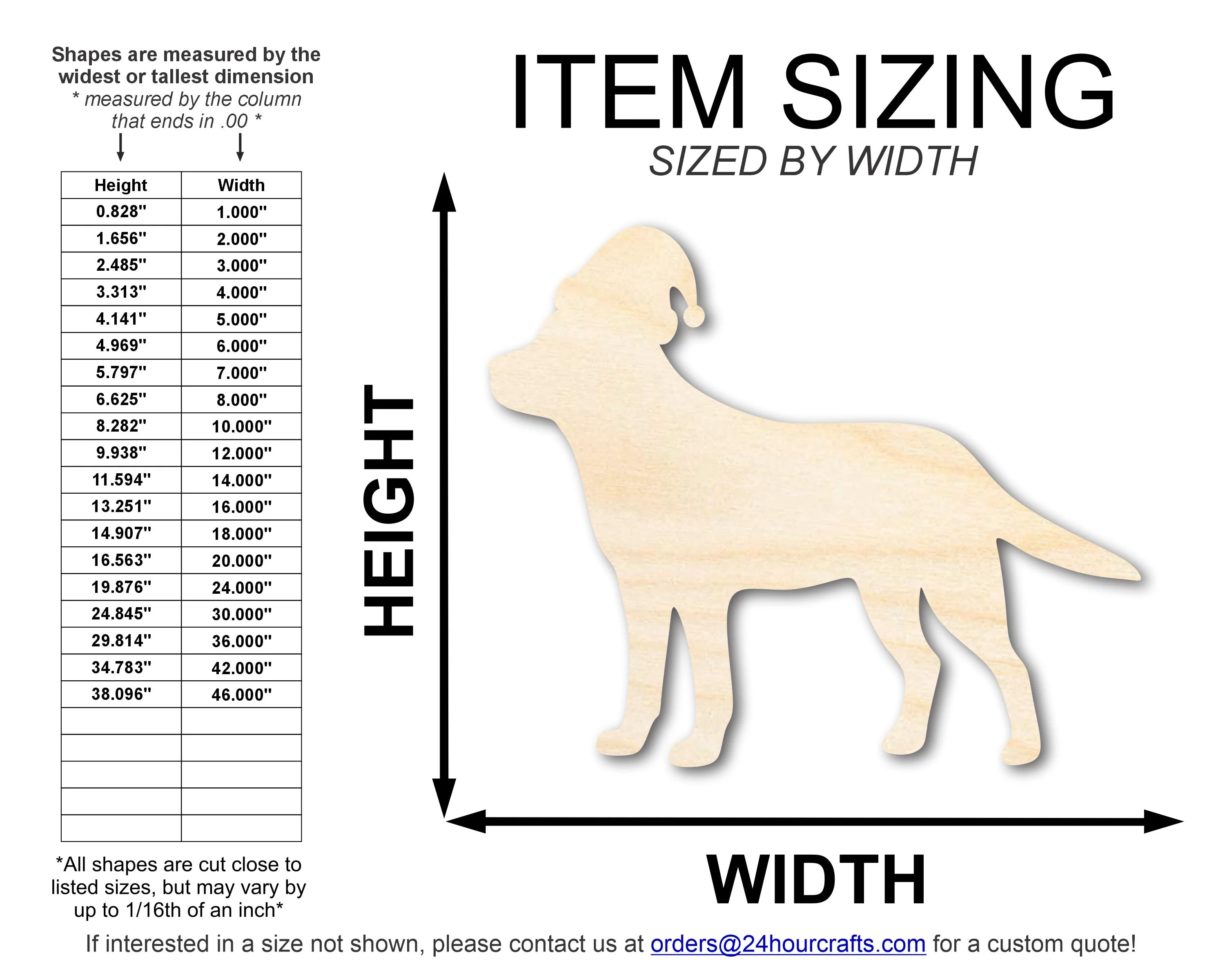 Unfinished Wood Lab With Santa Hat Shape | DIY Craft Cutout | up to 46" DIY - Image 2