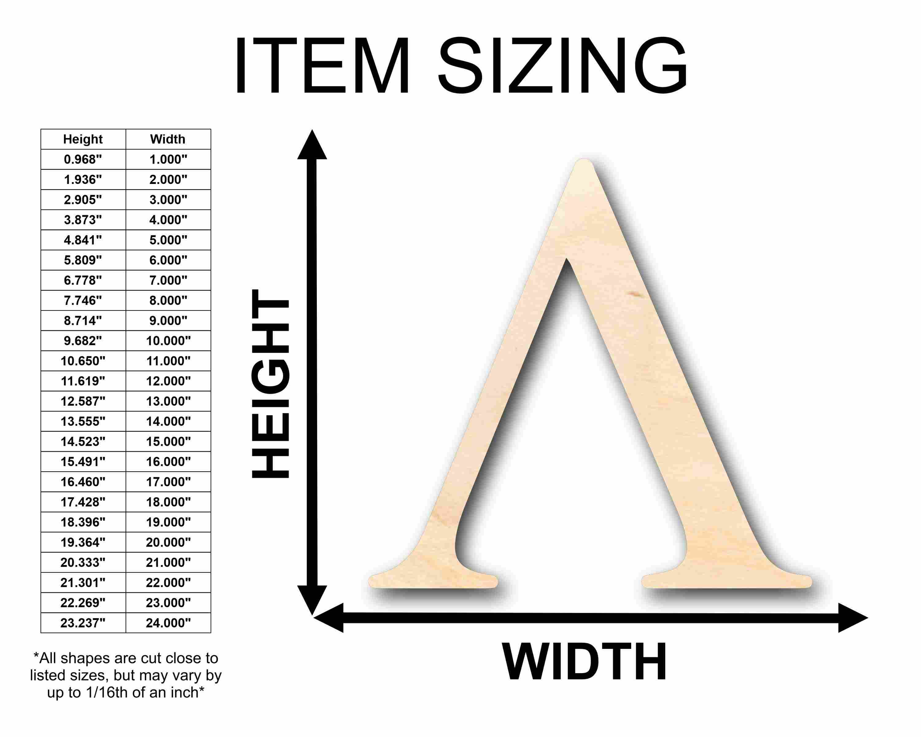 Unfinished Wood Lambda Silhouette - Craft- up to 46" DIY - Image 2