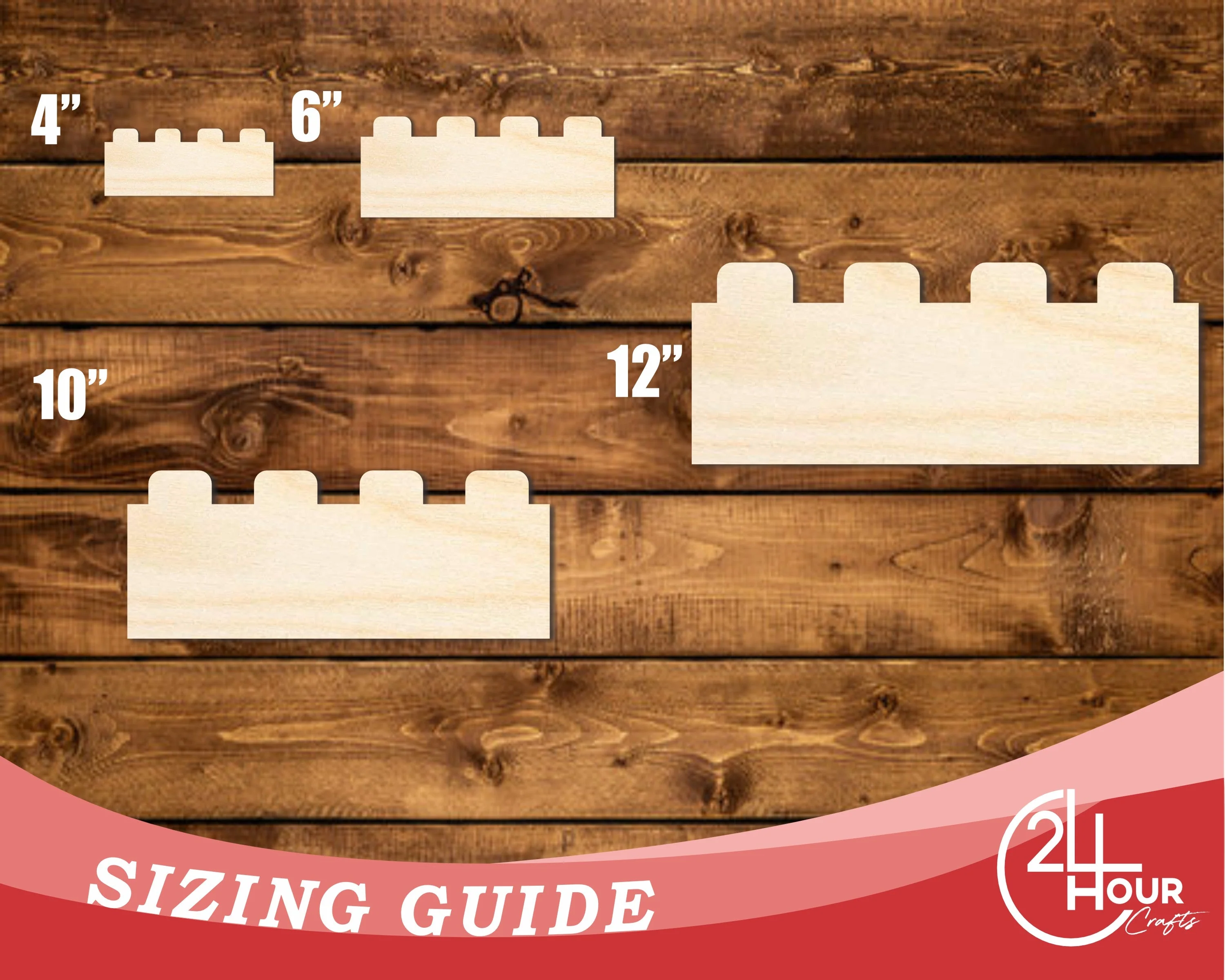 Unfinished Wood Large Building Blocks Shape | DIY Craft Cutout | up to 46" DIY - Image 3