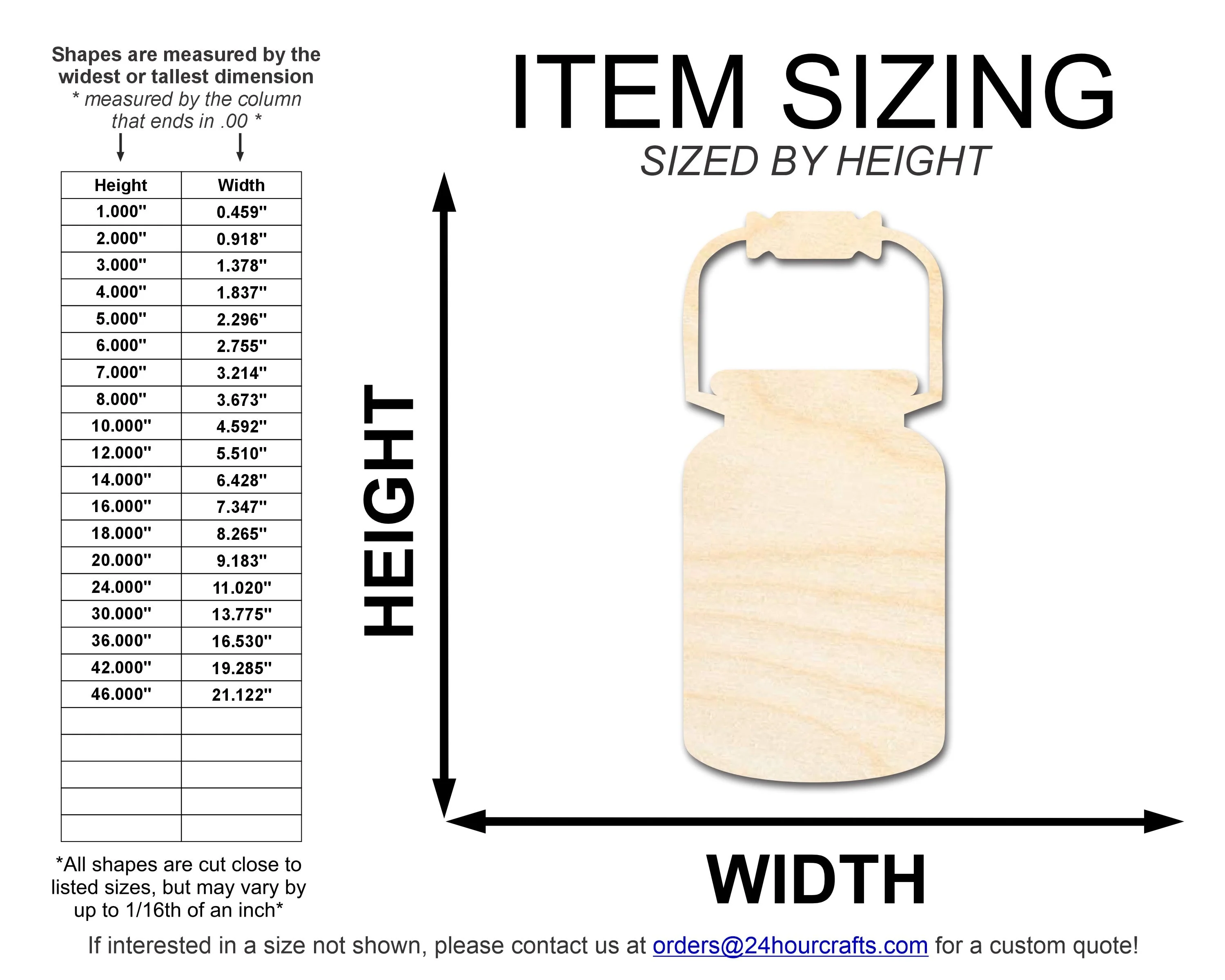 Unfinished Wood Large Jug Shape | DIY Craft Cutout | up to 46" DIY - Image 2