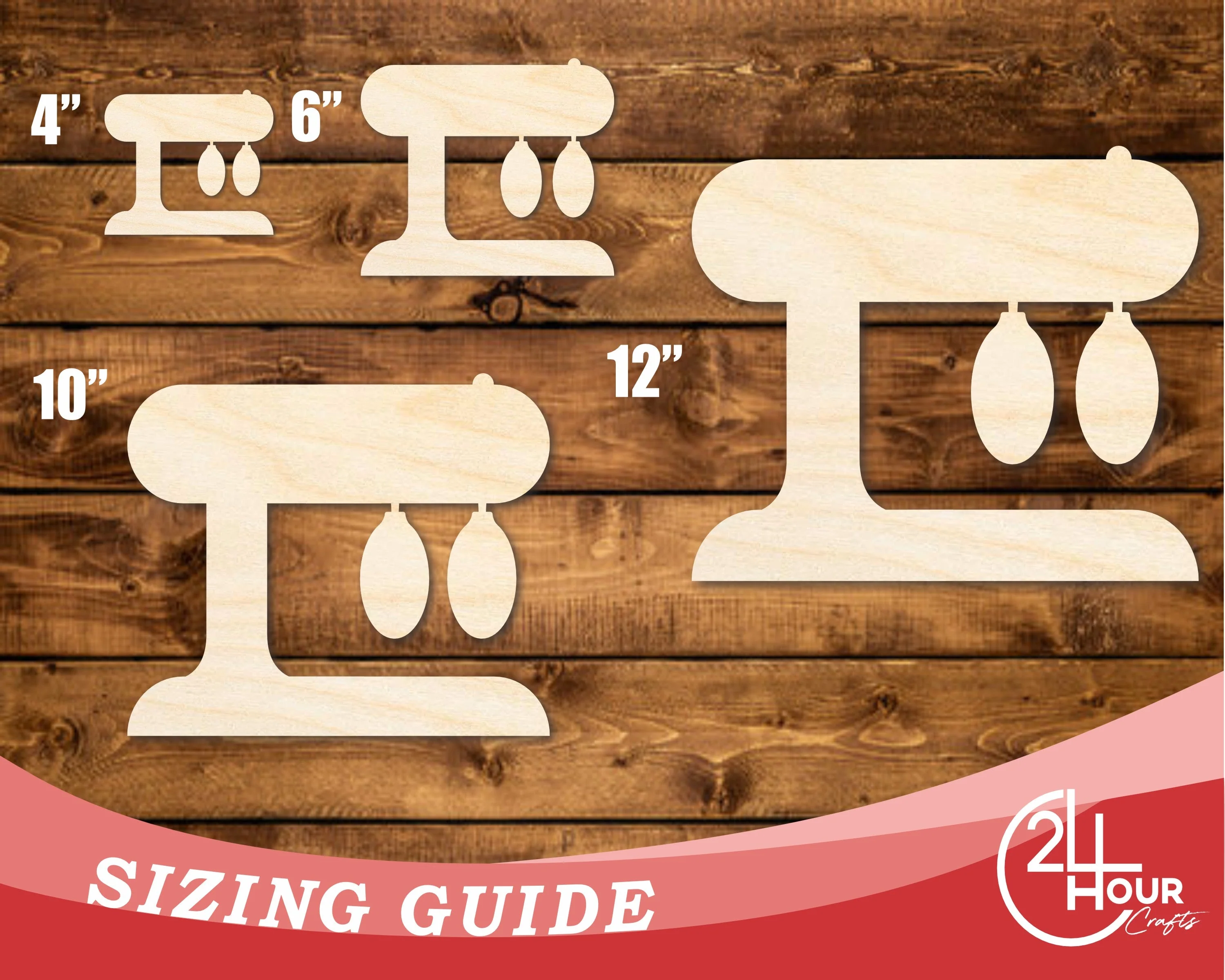Unfinished Wood Large Mixer Shape | DIY Craft Cutout | up to 46" DIY - Image 3