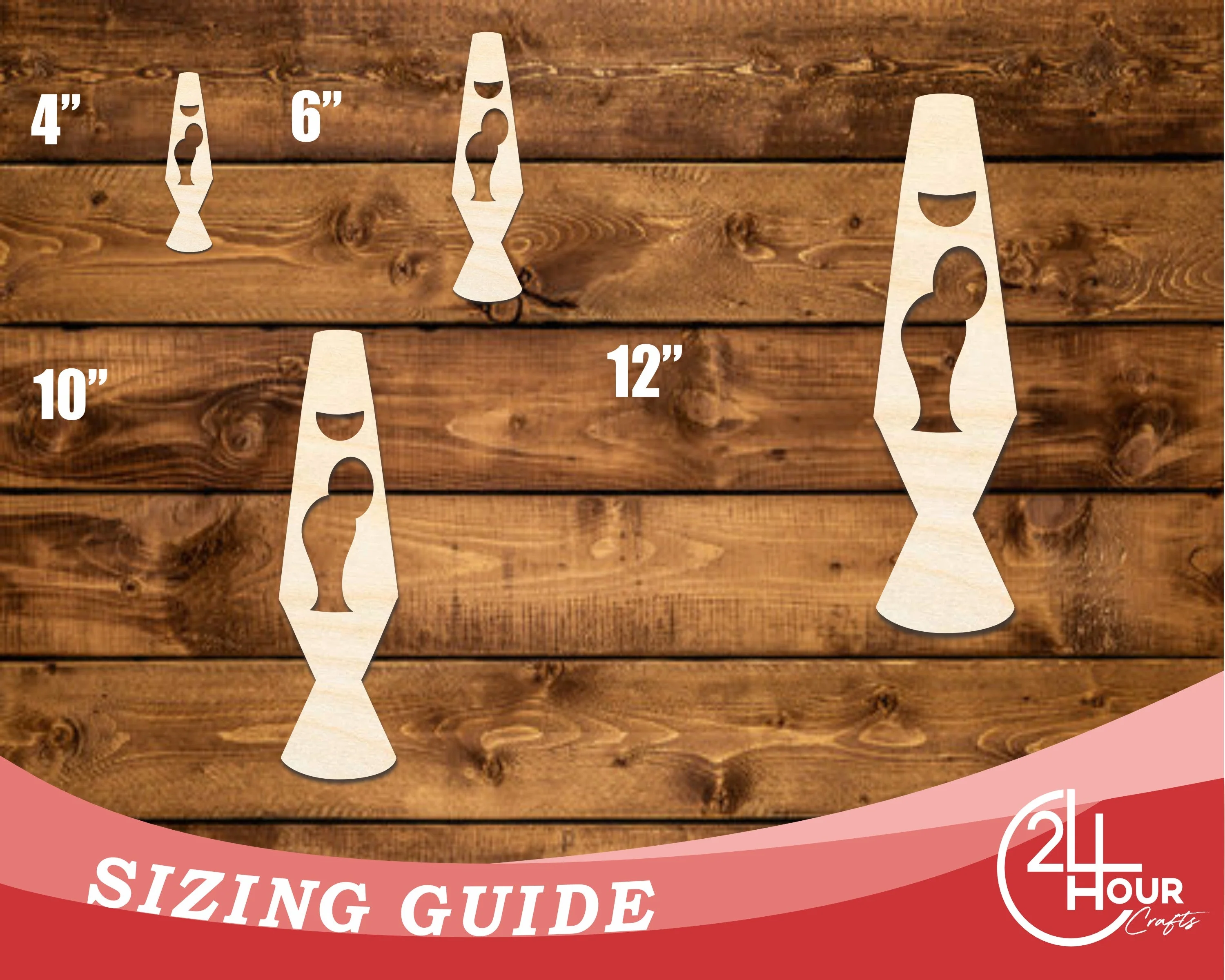 Unfinished Wood Lava Lamp Shape | DIY Craft Cutout | up to 46" DIY - Image 3