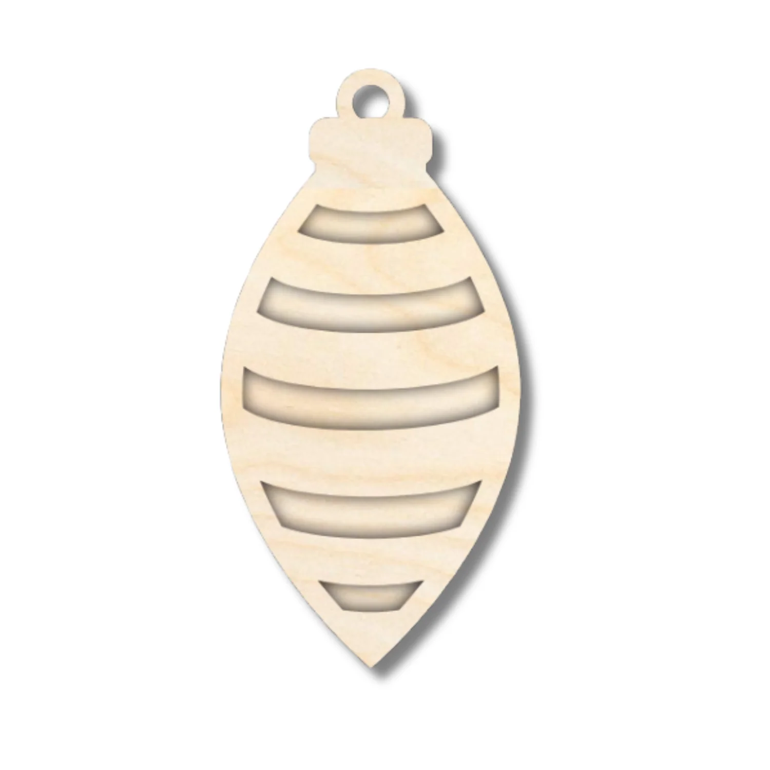 Unfinished Wood Layered Christmas Bulb Ornaments | 2 Piece | 5" Tall | 1/8" Wood | Wood Craft DIY - Image 2