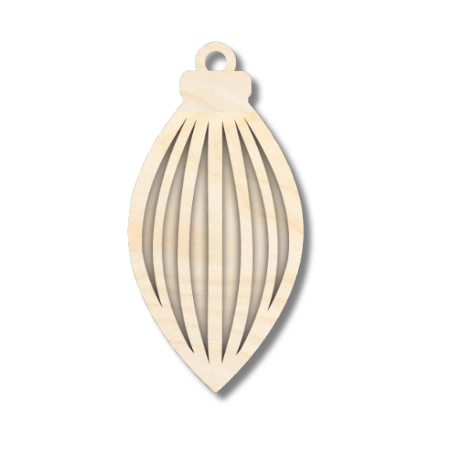 Unfinished Wood Layered Christmas Bulb Ornaments | 2 Piece | 5" Tall | 1/8" Wood | Wood Craft DIY - Image 3
