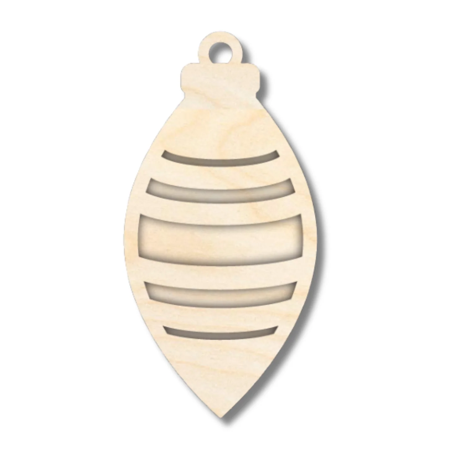 Unfinished Wood Layered Christmas Bulb Ornaments | 2 Piece | 5" Tall | 1/8" Wood | Wood Craft DIY - Image 6