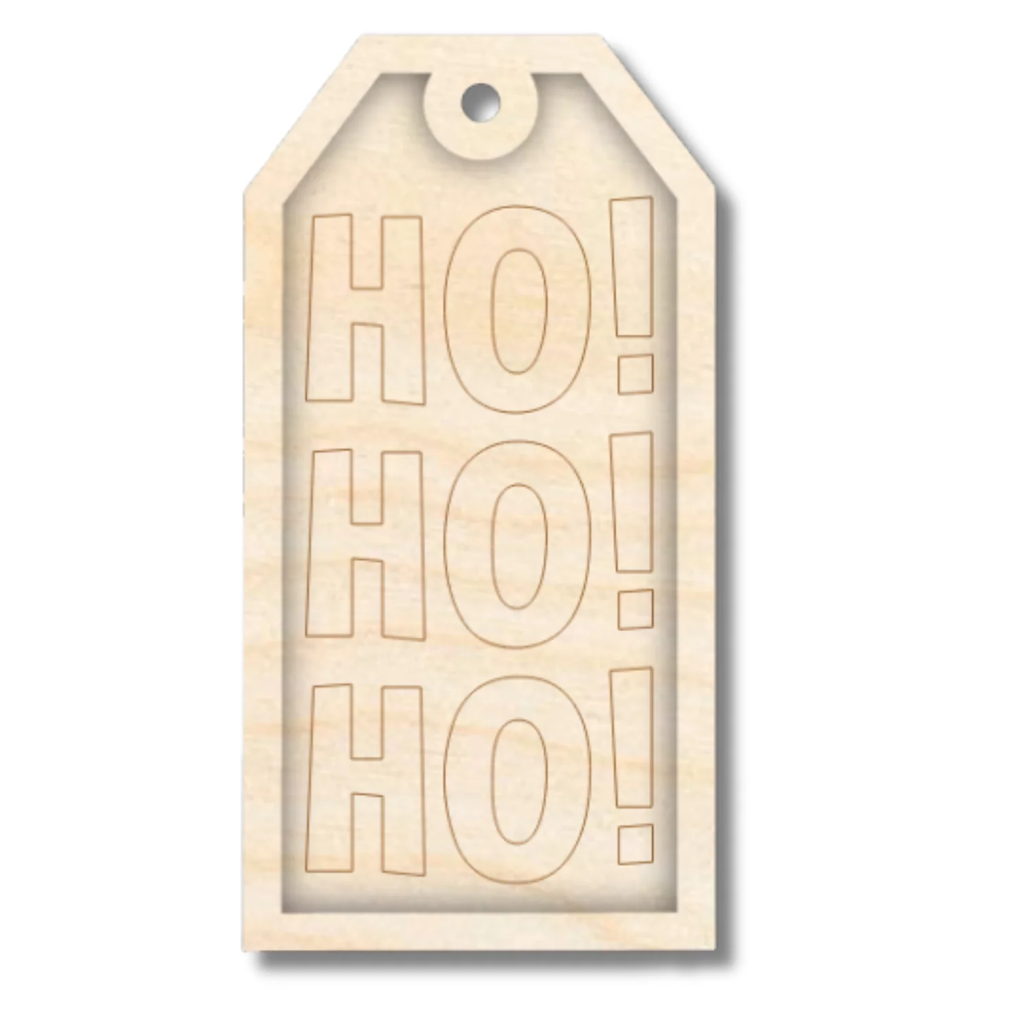 Unfinished Wood Layered Christmas Gift Tags | 14 Options | 3 Piece | 4"-6" Tall | 1/8" Wood | Wood Craft DIY - Image 10