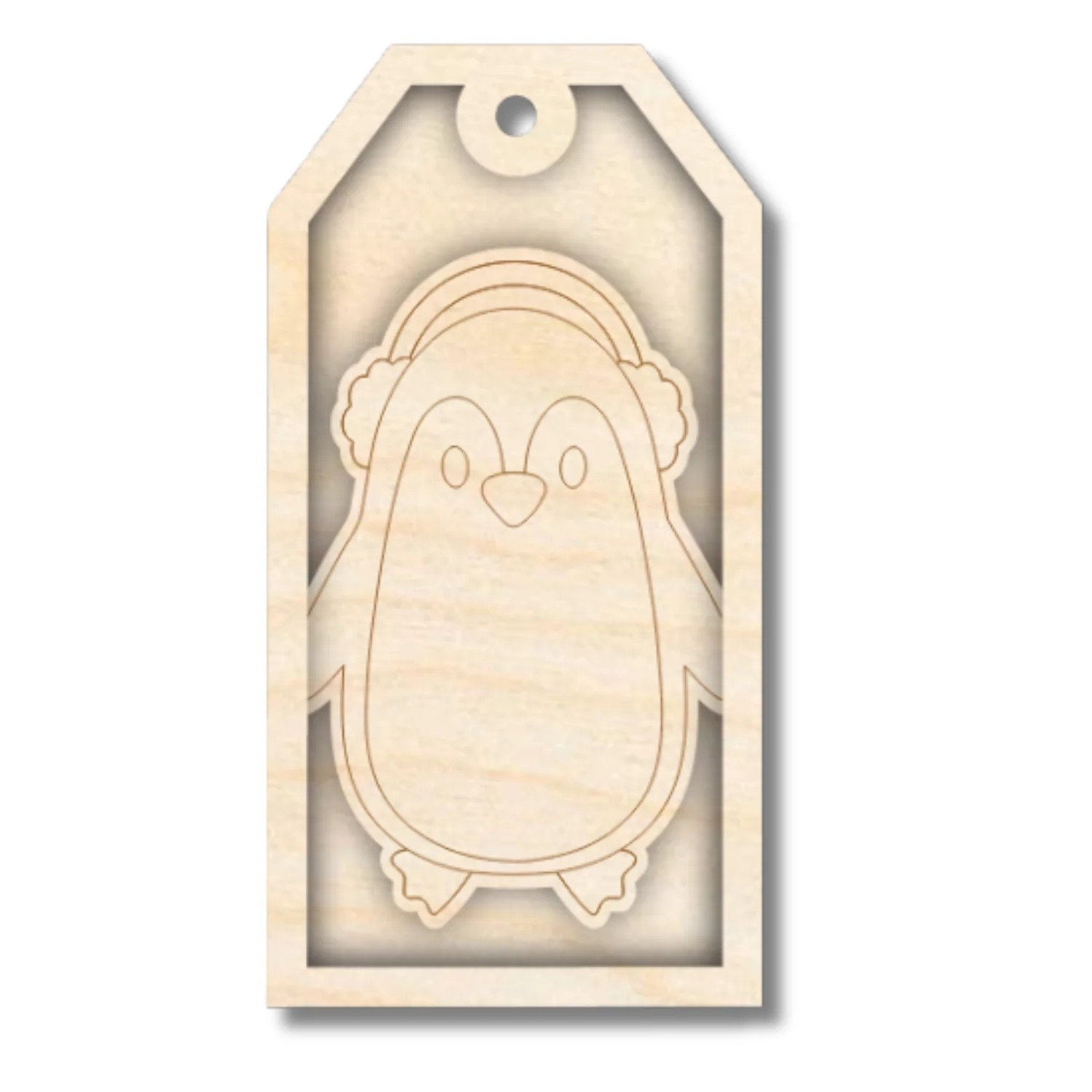 Unfinished Wood Layered Christmas Gift Tags | 14 Options | 3 Piece | 4"-6" Tall | 1/8" Wood | Wood Craft DIY - Image 11