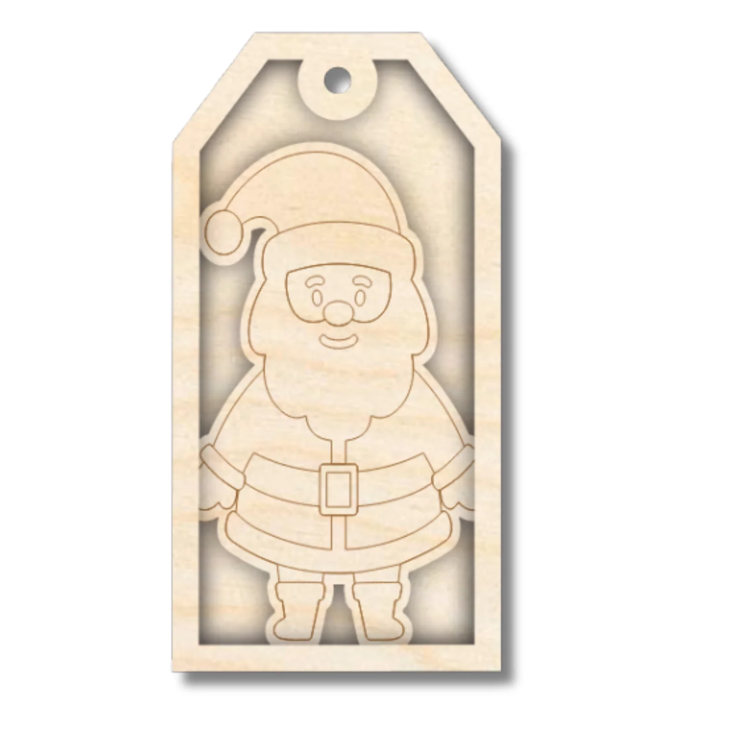Unfinished Wood Layered Christmas Gift Tags | 14 Options | 3 Piece | 4"-6" Tall | 1/8" Wood | Wood Craft DIY - Image 12