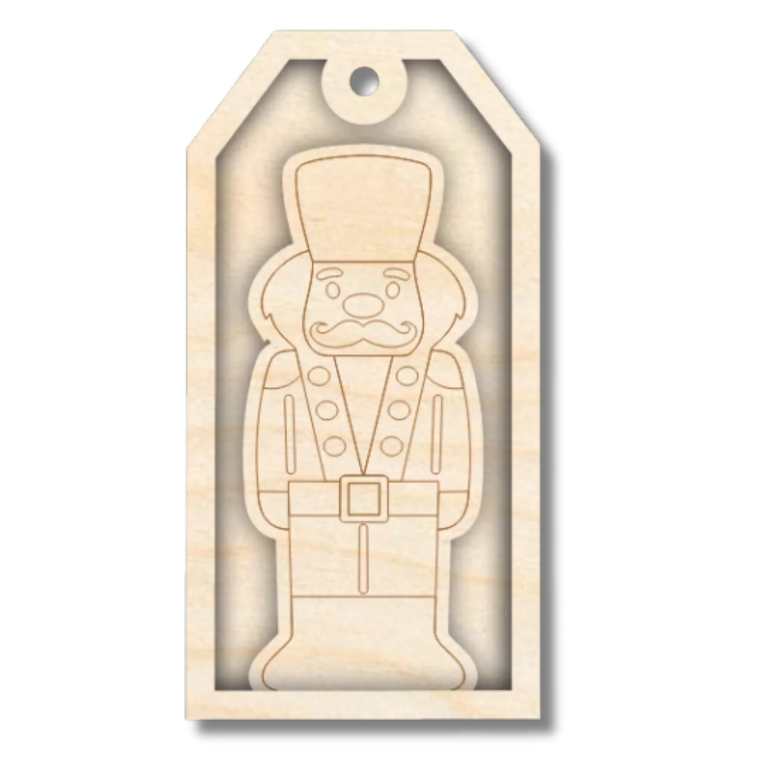 Unfinished Wood Layered Christmas Gift Tags | 14 Options | 3 Piece | 4"-6" Tall | 1/8" Wood | Wood Craft DIY - Image 13