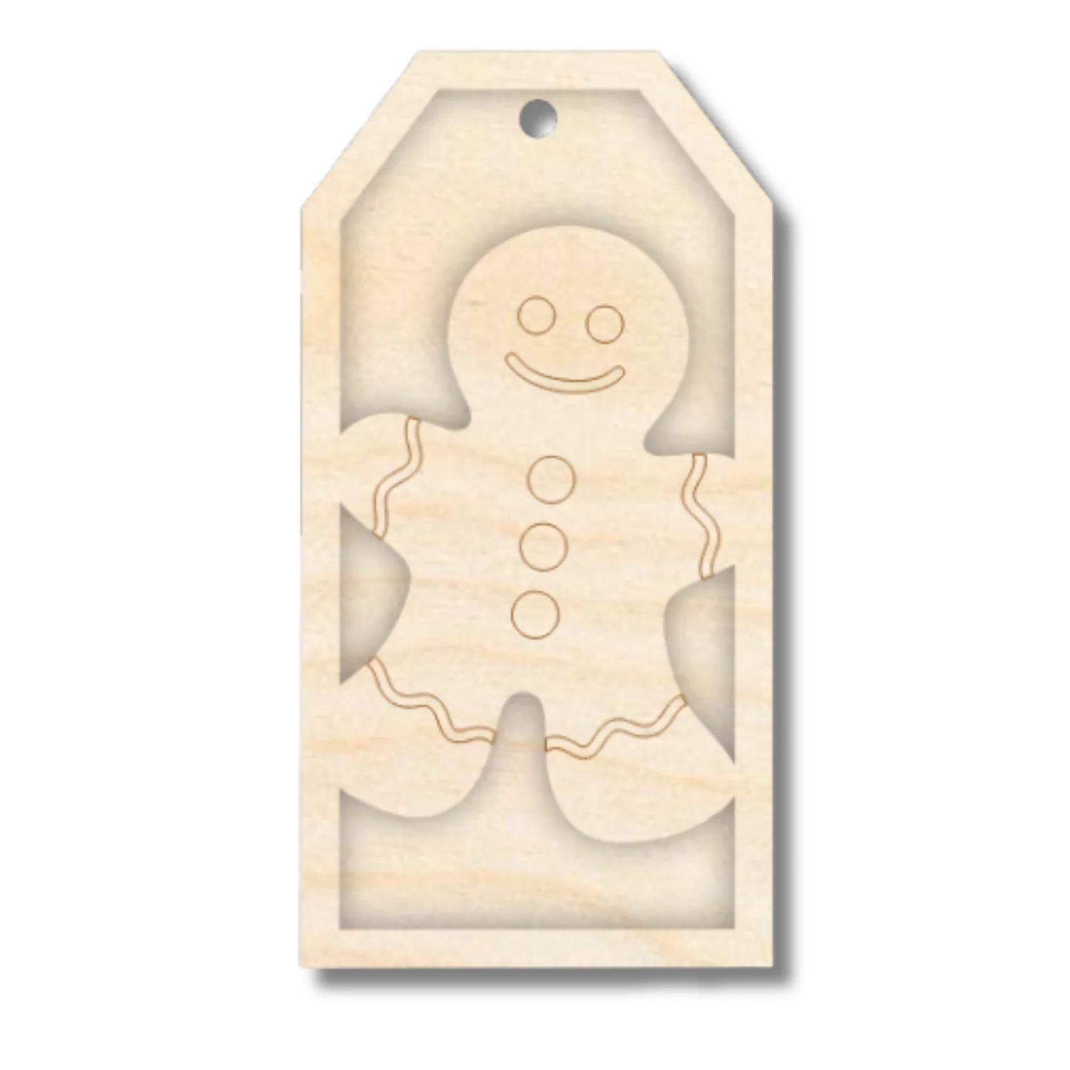 Unfinished Wood Layered Christmas Gift Tags | 14 Options | 3 Piece | 4"-6" Tall | 1/8" Wood | Wood Craft DIY - Image 2