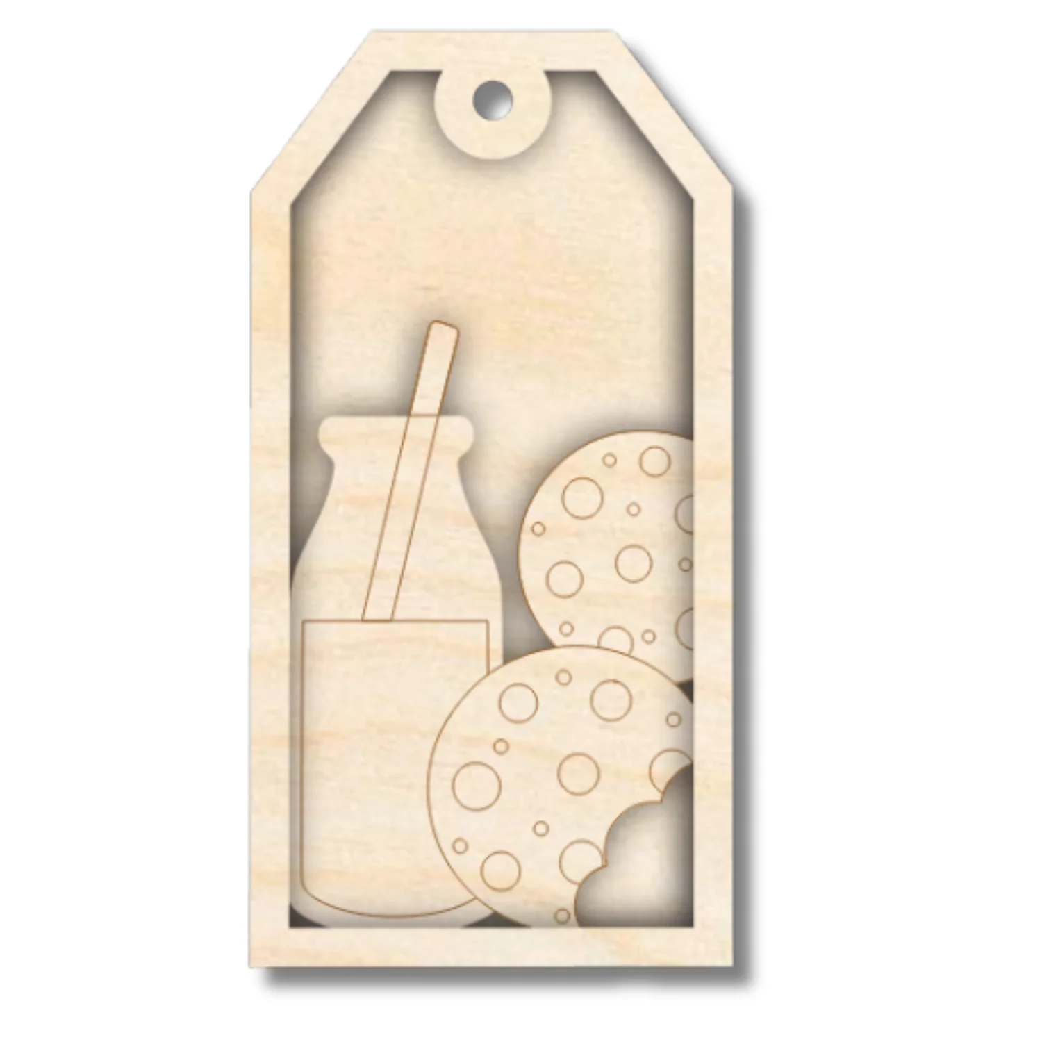 Unfinished Wood Layered Christmas Gift Tags | 14 Options | 3 Piece | 4"-6" Tall | 1/8" Wood | Wood Craft DIY - Image 7