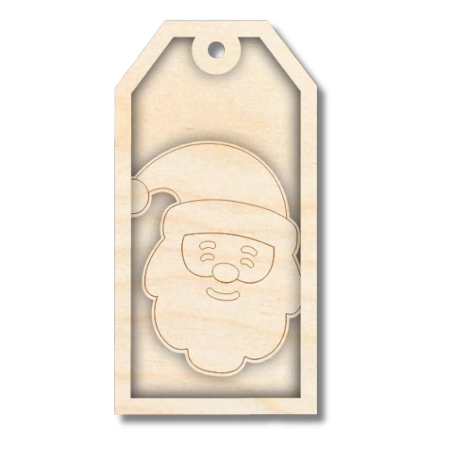Unfinished Wood Layered Christmas Gift Tags | 14 Options | 3 Piece | 4"-6" Tall | 1/8" Wood | Wood Craft DIY - Image 8