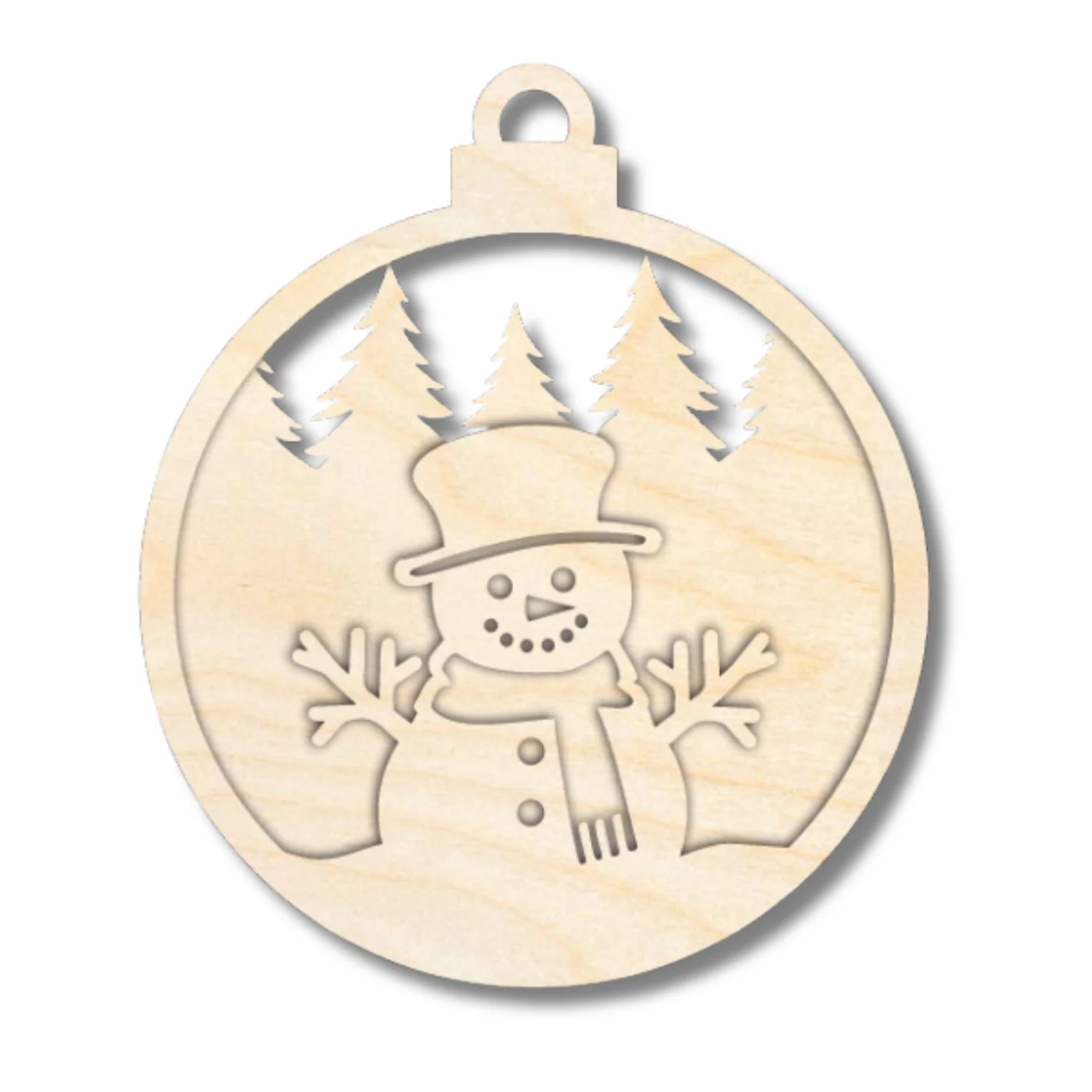 Unfinished Wood Layered Circle Christmas Ornaments | 2 or 3 Piece | 5" Tall | 1/8" Wood | Wood Craft DIY - Image 3