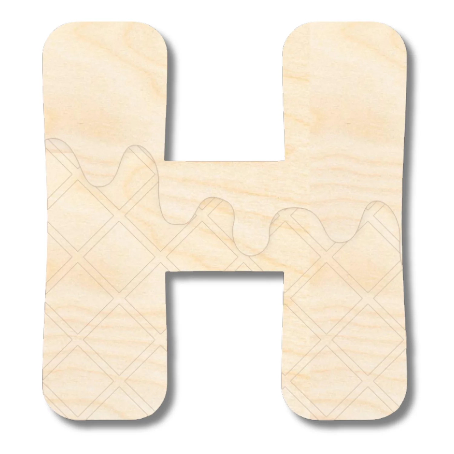 Unfinished Wood Layered Etched Themed Letters | Ice Cream | A-Z | 2 Piece | up to 24" - Image 10