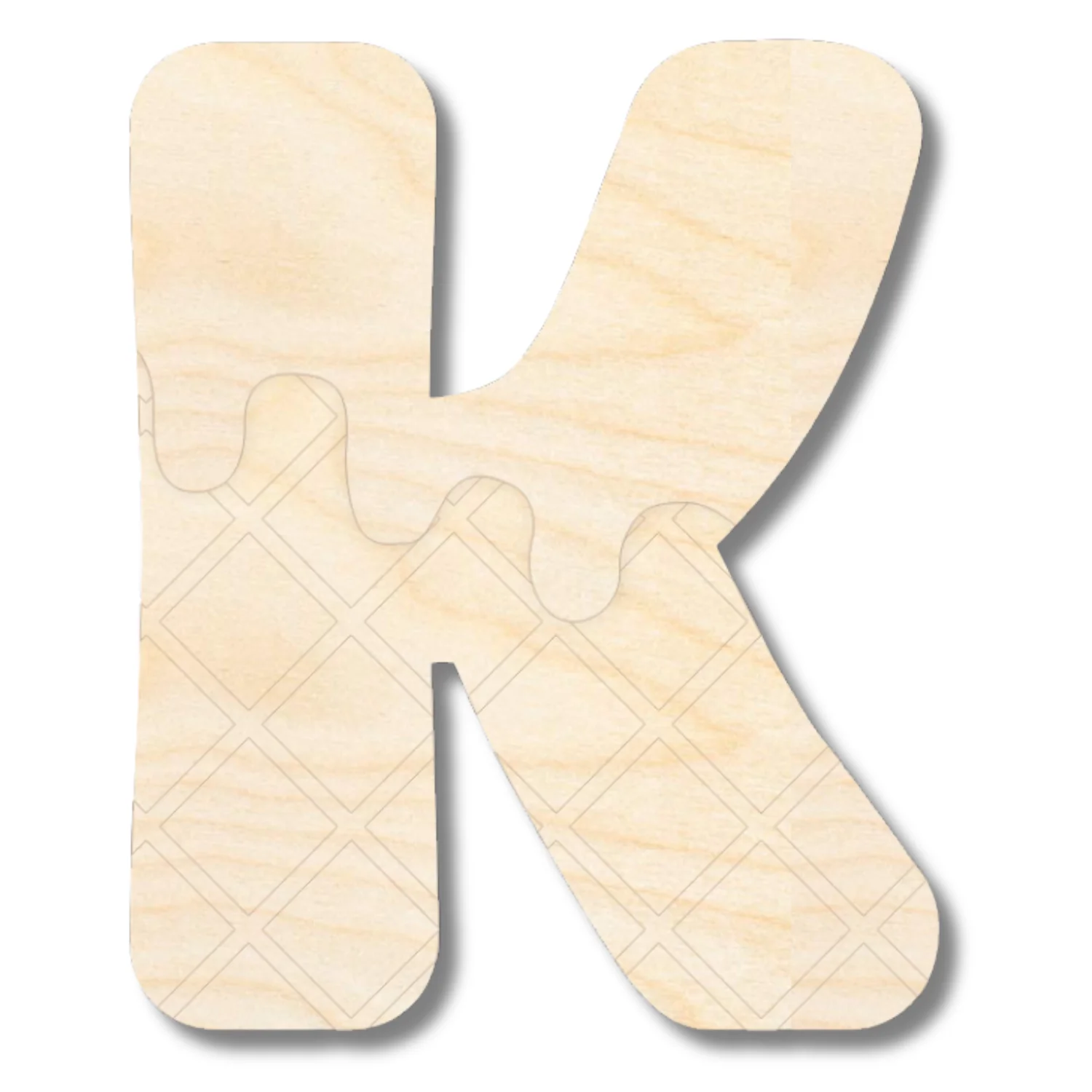 Unfinished Wood Layered Etched Themed Letters | Ice Cream | A-Z | 2 Piece | up to 24" - Image 13