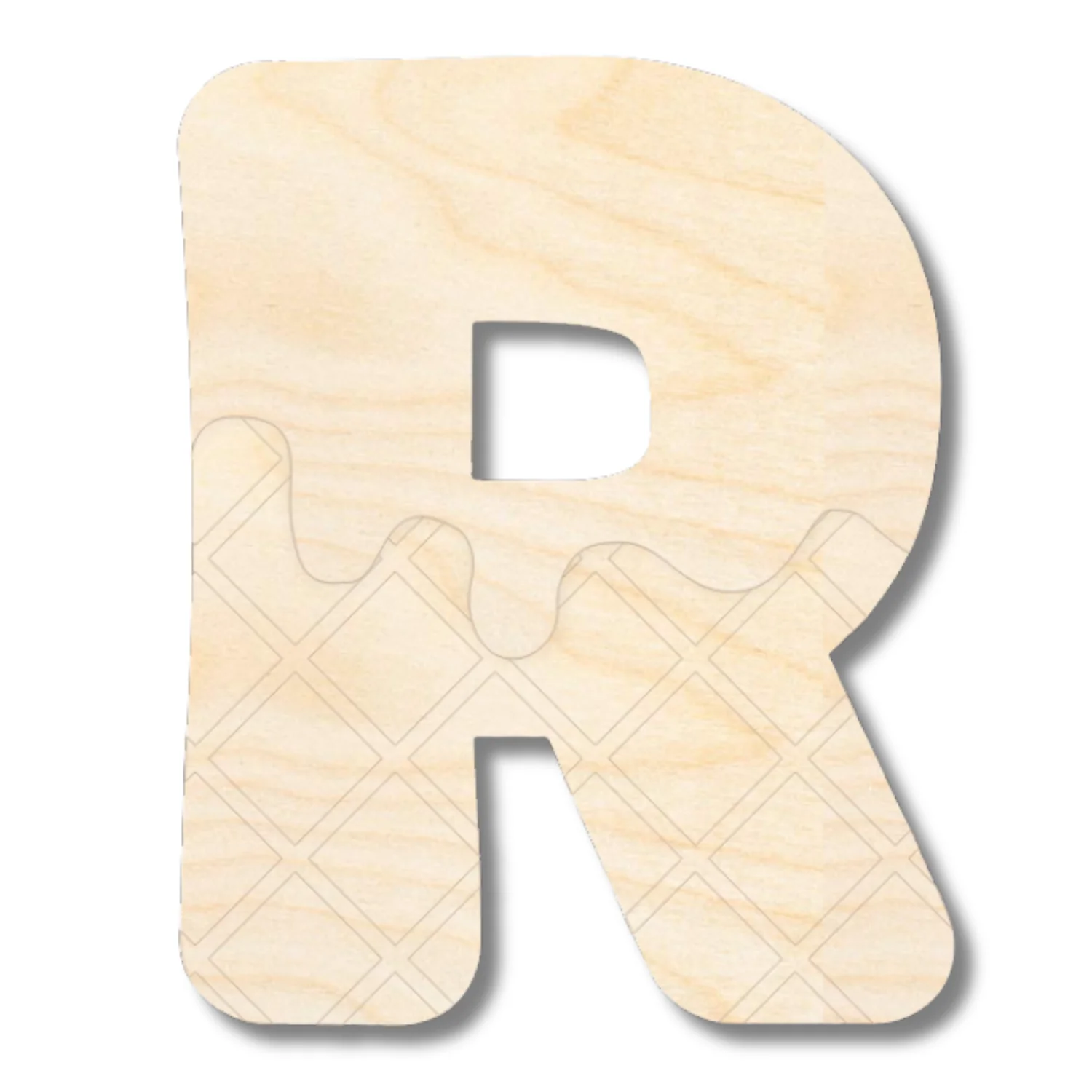Unfinished Wood Layered Etched Themed Letters | Ice Cream | A-Z | 2 Piece | up to 24" - Image 20