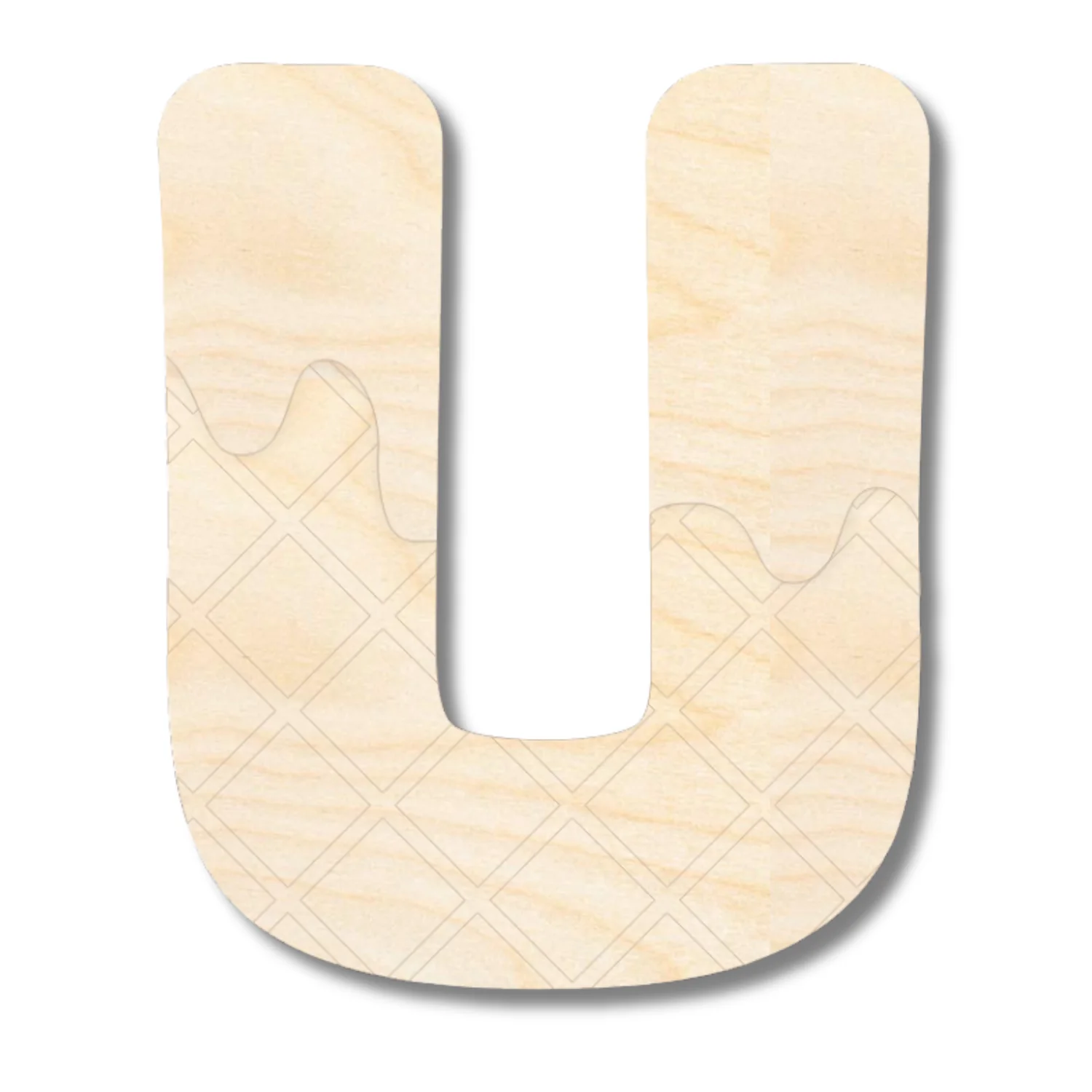 Unfinished Wood Layered Etched Themed Letters | Ice Cream | A-Z | 2 Piece | up to 24" - Image 23