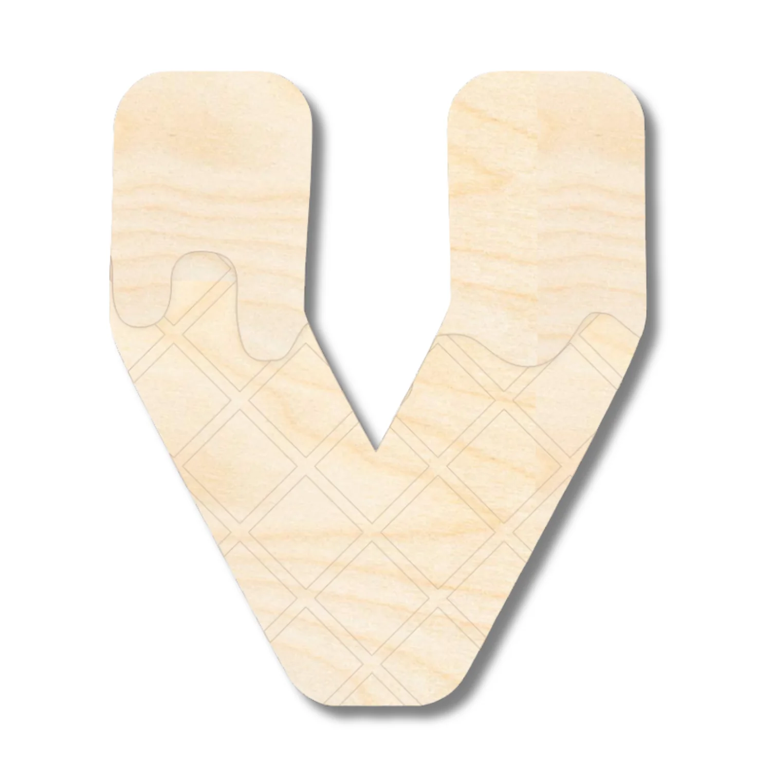 Unfinished Wood Layered Etched Themed Letters | Ice Cream | A-Z | 2 Piece | up to 24" - Image 24