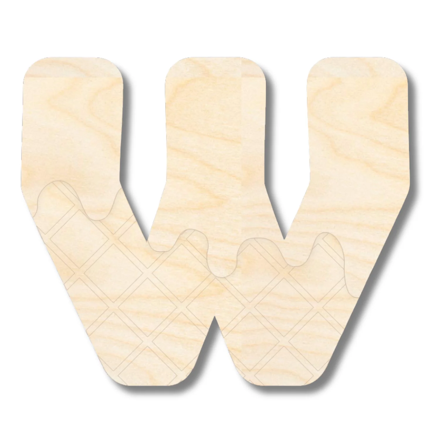 Unfinished Wood Layered Etched Themed Letters | Ice Cream | A-Z | 2 Piece | up to 24" - Image 25