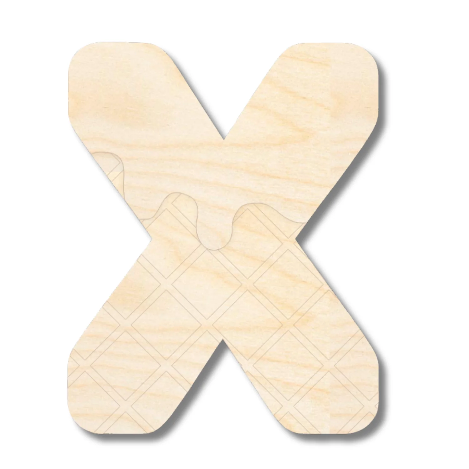 Unfinished Wood Layered Etched Themed Letters | Ice Cream | A-Z | 2 Piece | up to 24" - Image 26