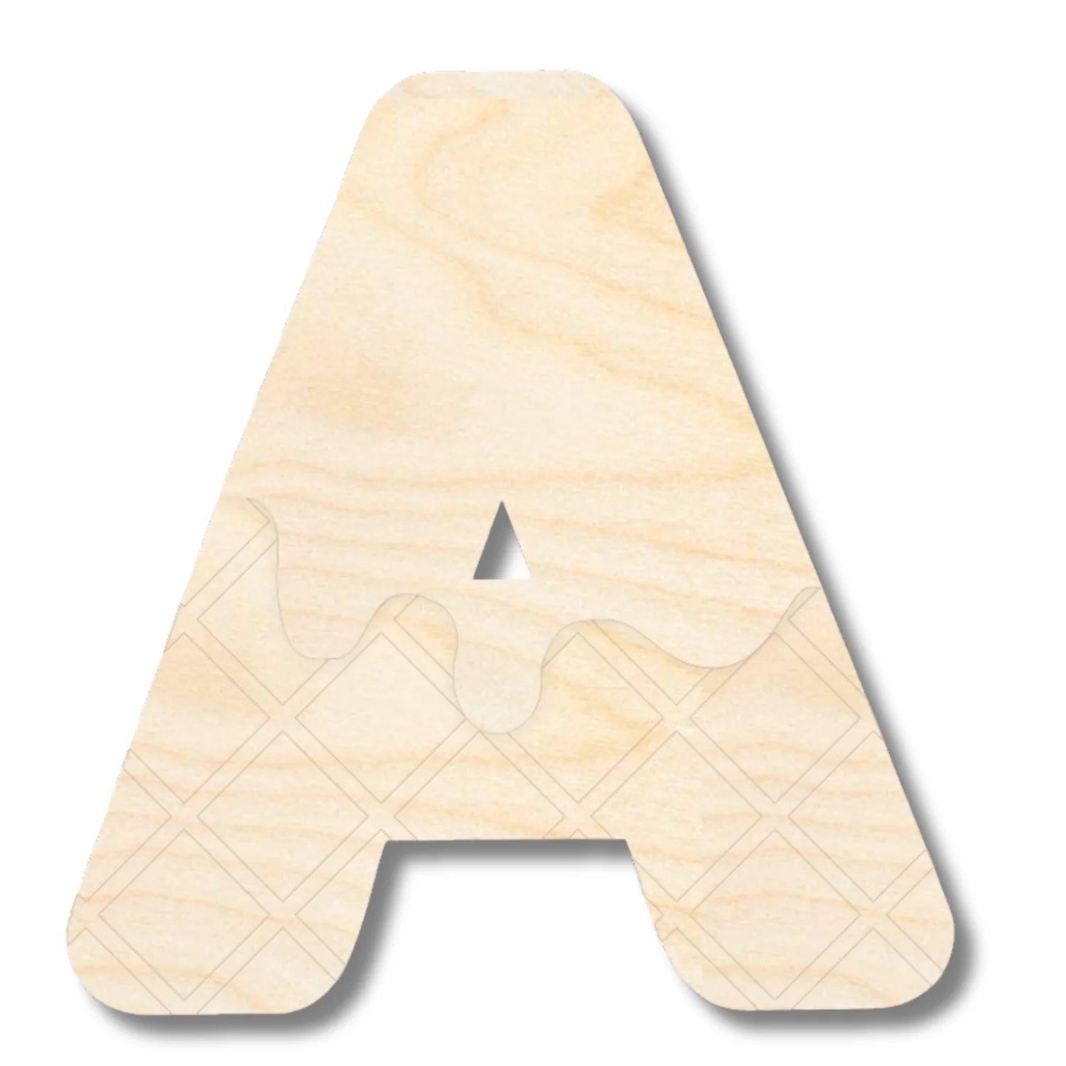 Unfinished Wood Layered Etched Themed Letters | Ice Cream | A-Z | 2 Piece | up to 24" - Image 3