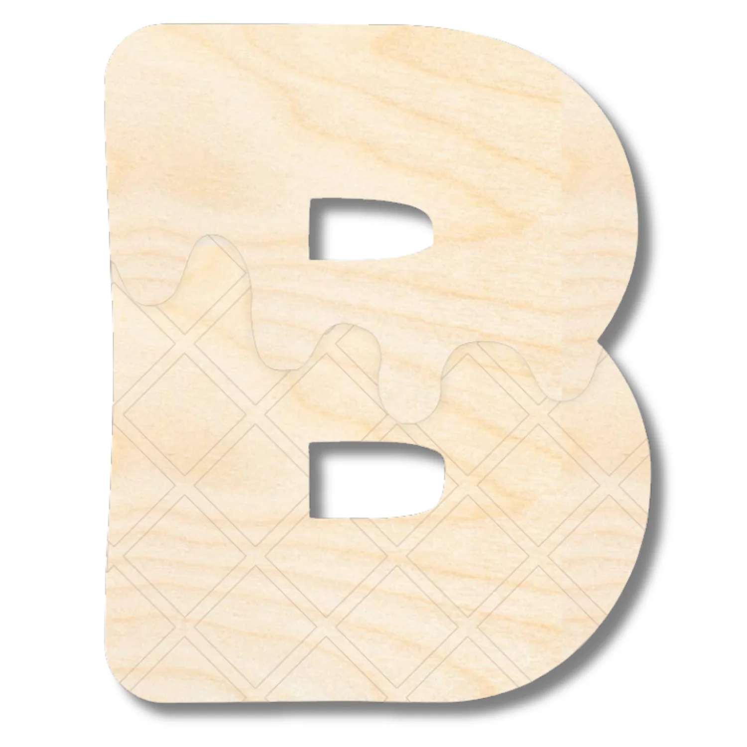 Unfinished Wood Layered Etched Themed Letters | Ice Cream | A-Z | 2 Piece | up to 24" - Image 4