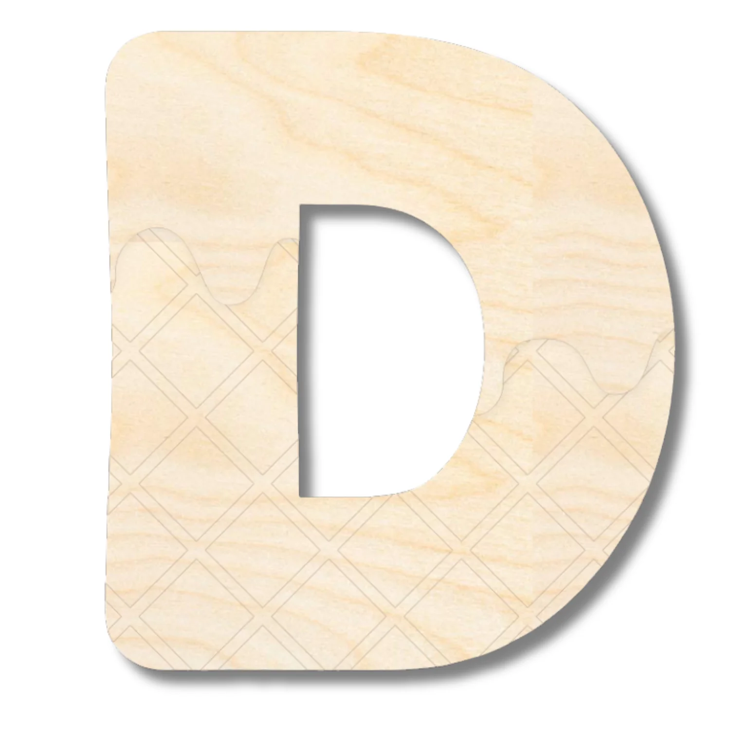 Unfinished Wood Layered Etched Themed Letters | Ice Cream | A-Z | 2 Piece | up to 24" - Image 6