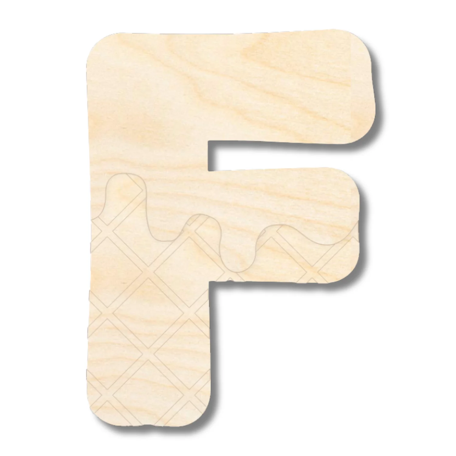 Unfinished Wood Layered Etched Themed Letters | Ice Cream | A-Z | 2 Piece | up to 24" - Image 8