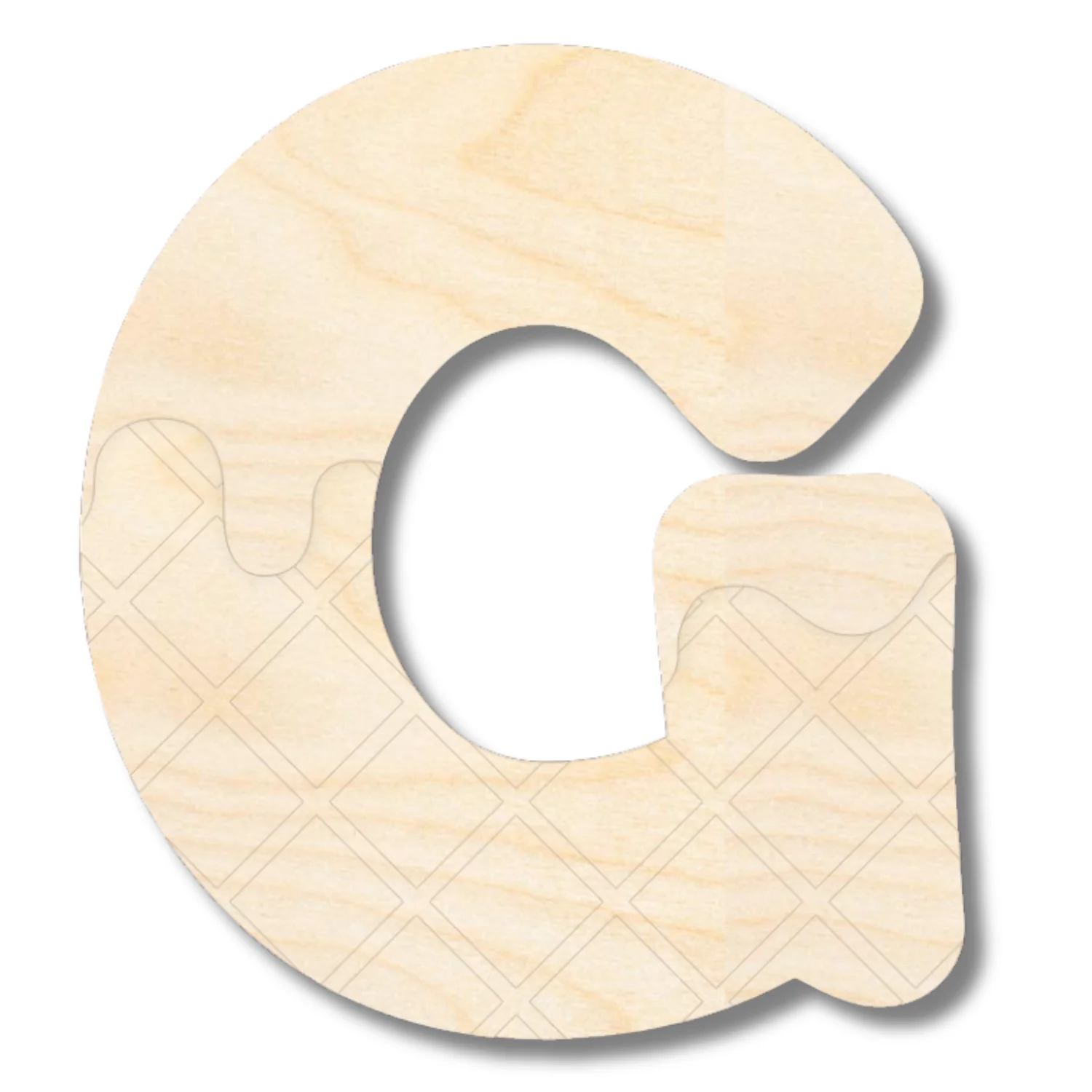 Unfinished Wood Layered Etched Themed Letters | Ice Cream | A-Z | 2 Piece | up to 24" - Image 9