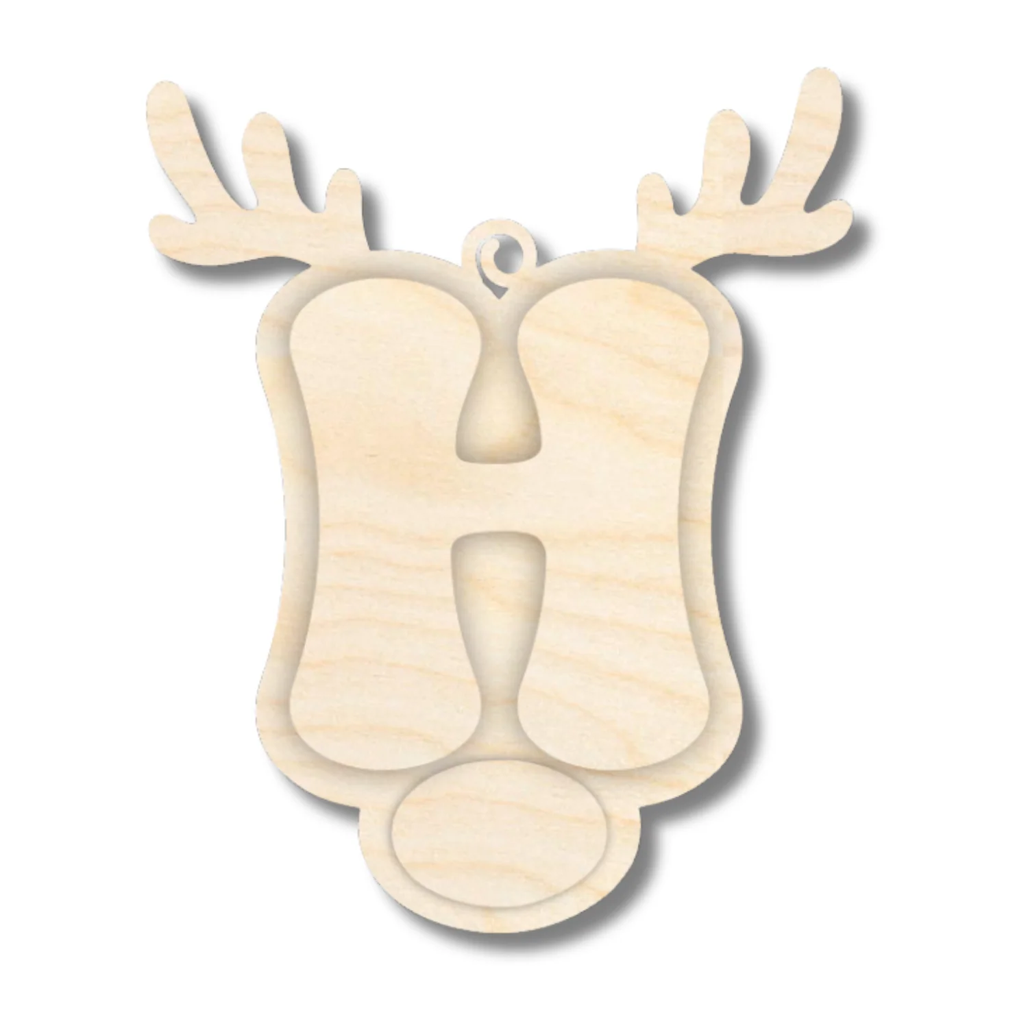 Unfinished Wood Layered Letter and Number Reindeer Ornaments | A-Z | 0-9 | 3 Piece | 6" Tall | 1/8" Wood | Wood Craft DIY - Image 10