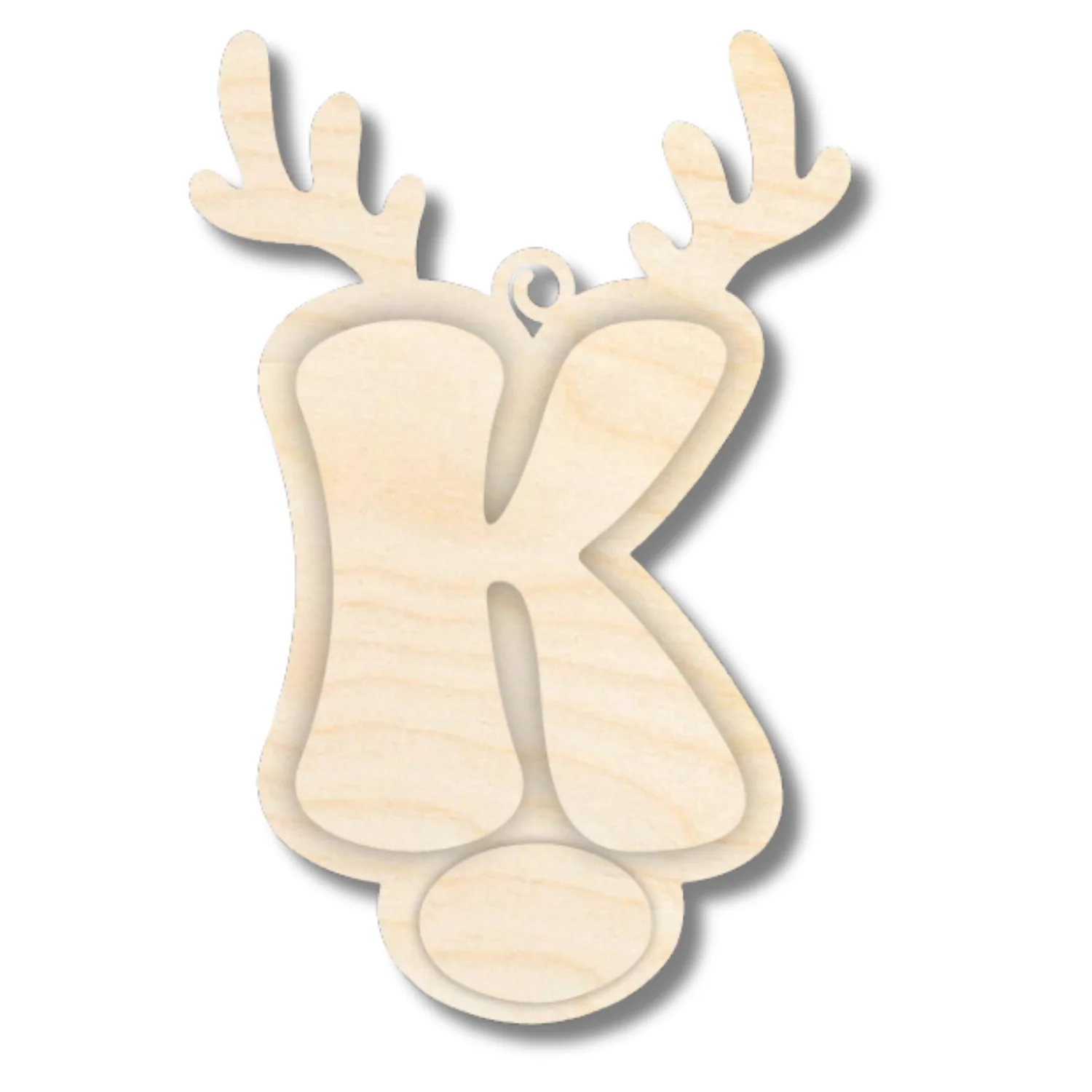 Unfinished Wood Layered Letter and Number Reindeer Ornaments | A-Z | 0-9 | 3 Piece | 6" Tall | 1/8" Wood | Wood Craft DIY - Image 13