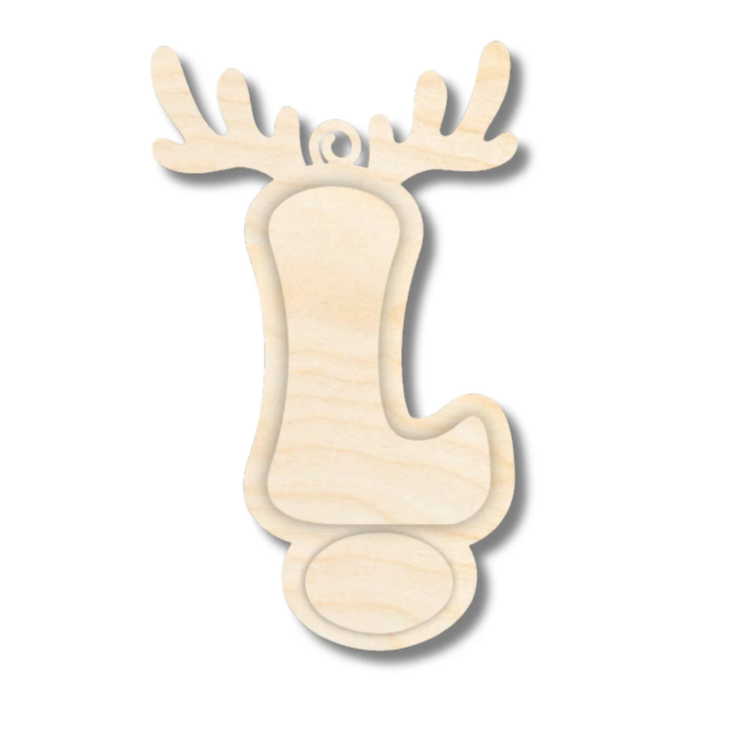 Unfinished Wood Layered Letter and Number Reindeer Ornaments | A-Z | 0-9 | 3 Piece | 6" Tall | 1/8" Wood | Wood Craft DIY - Image 14