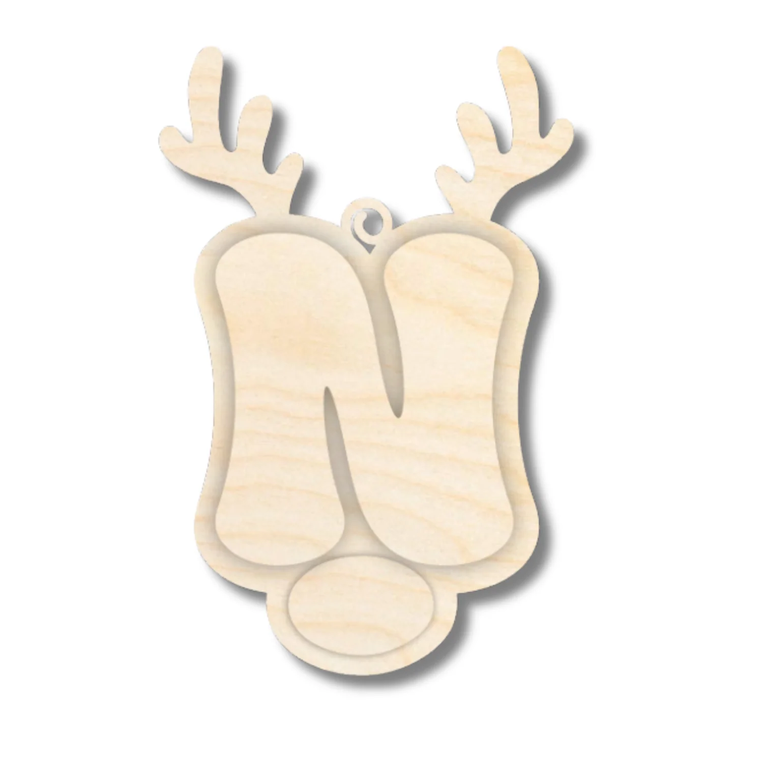 Unfinished Wood Layered Letter and Number Reindeer Ornaments | A-Z | 0-9 | 3 Piece | 6" Tall | 1/8" Wood | Wood Craft DIY - Image 16
