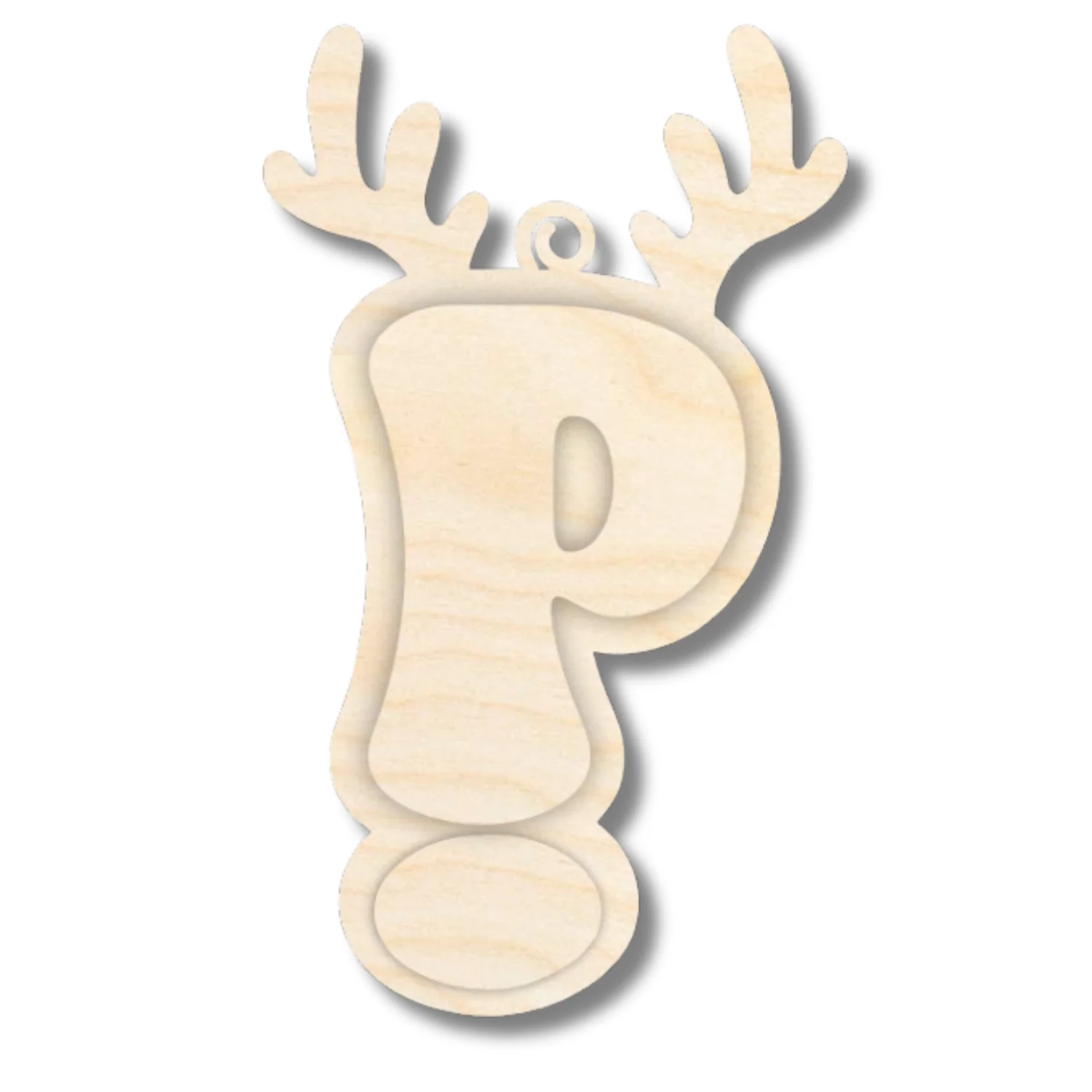 Unfinished Wood Layered Letter and Number Reindeer Ornaments | A-Z | 0-9 | 3 Piece | 6" Tall | 1/8" Wood | Wood Craft DIY - Image 18