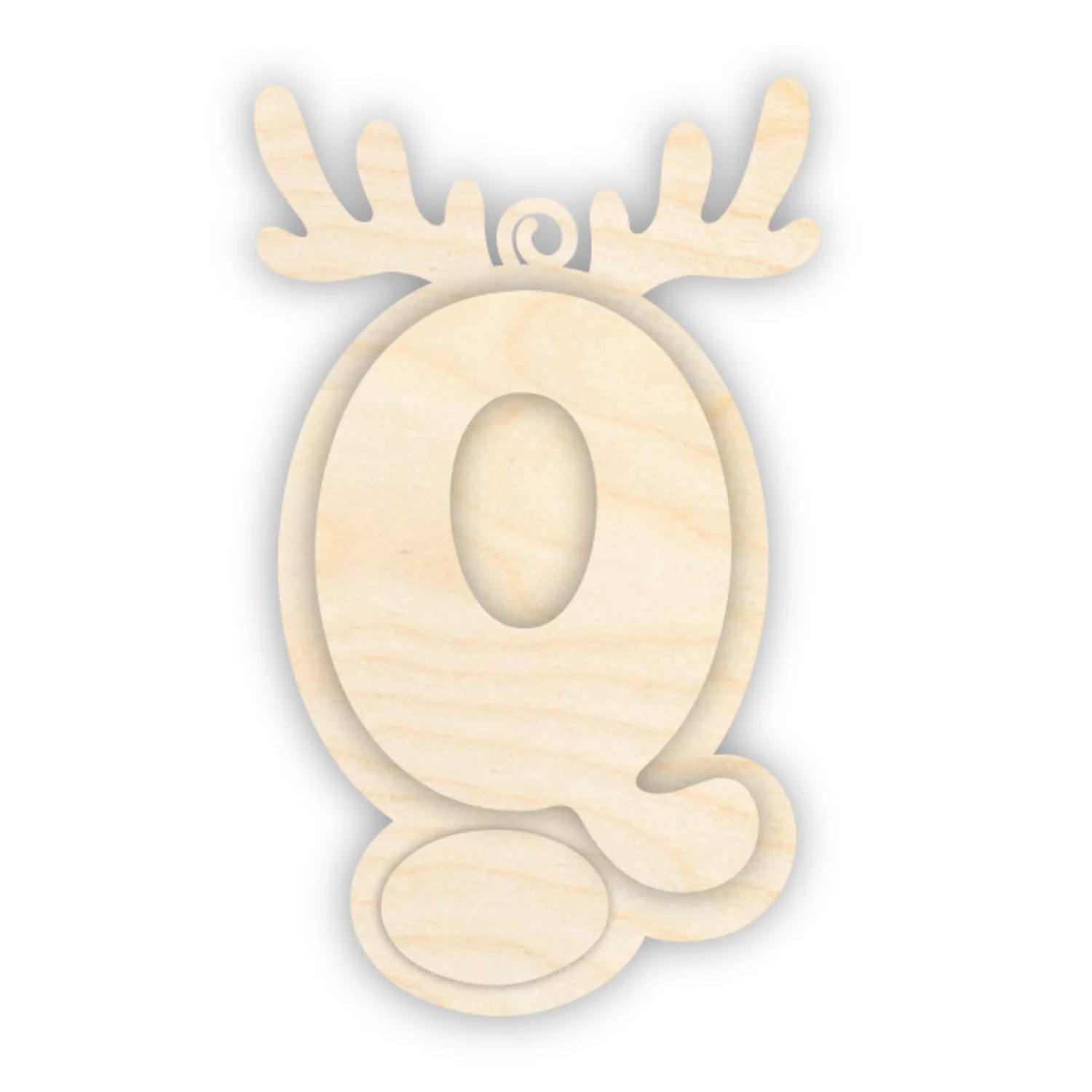 Unfinished Wood Layered Letter and Number Reindeer Ornaments | A-Z | 0-9 | 3 Piece | 6" Tall | 1/8" Wood | Wood Craft DIY - Image 19