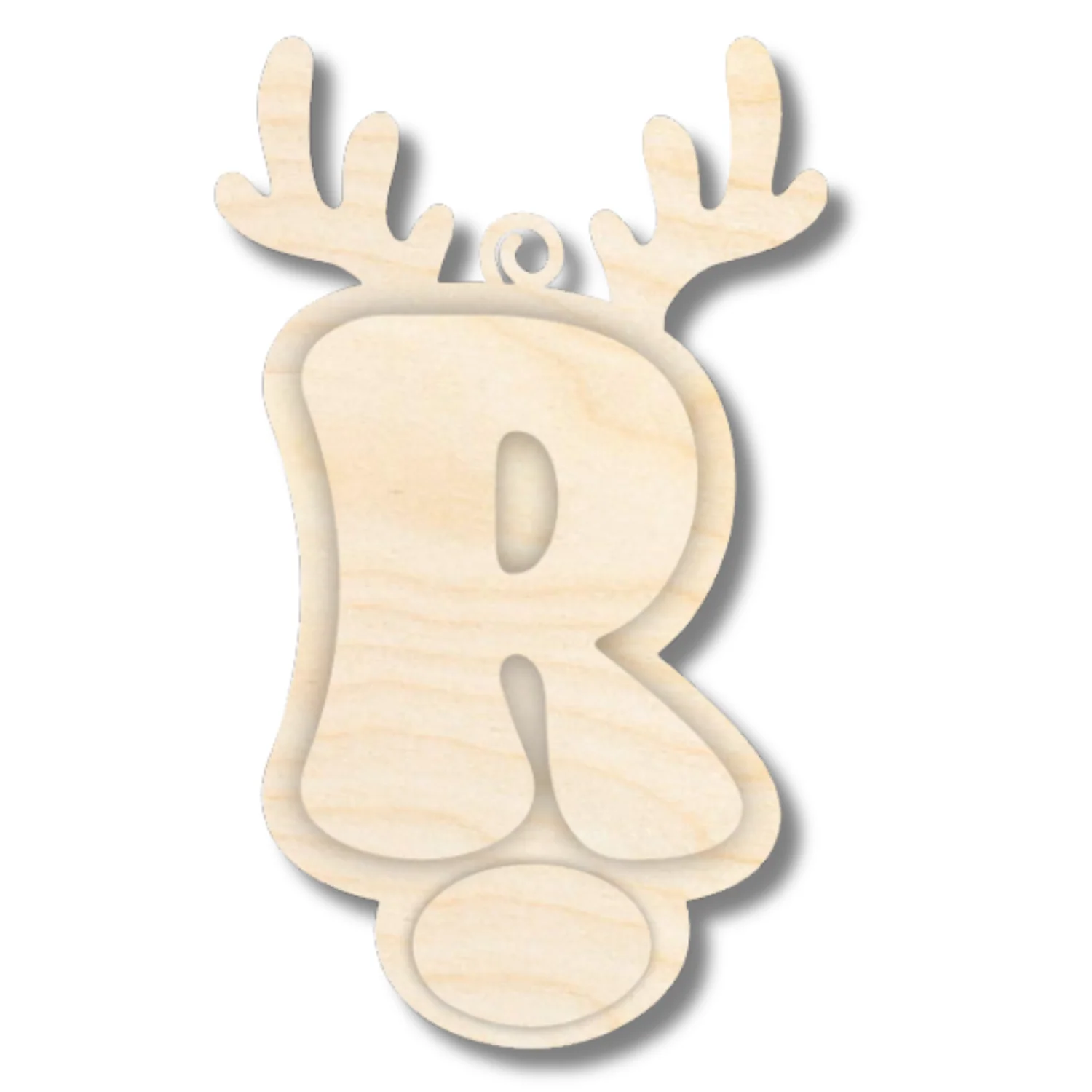 Unfinished Wood Layered Letter and Number Reindeer Ornaments | A-Z | 0-9 | 3 Piece | 6" Tall | 1/8" Wood | Wood Craft DIY - Image 20