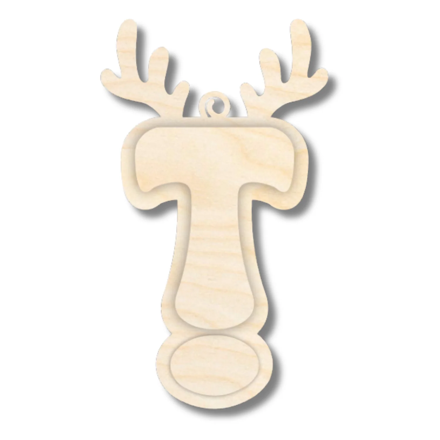 Unfinished Wood Layered Letter and Number Reindeer Ornaments | A-Z | 0-9 | 3 Piece | 6" Tall | 1/8" Wood | Wood Craft DIY - Image 22