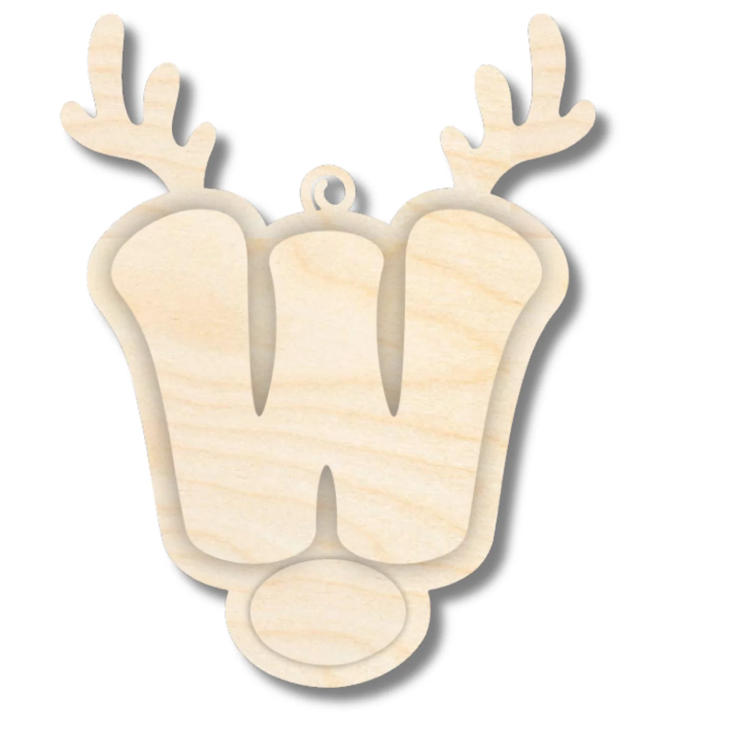 Unfinished Wood Layered Letter and Number Reindeer Ornaments | A-Z | 0-9 | 3 Piece | 6" Tall | 1/8" Wood | Wood Craft DIY - Image 25