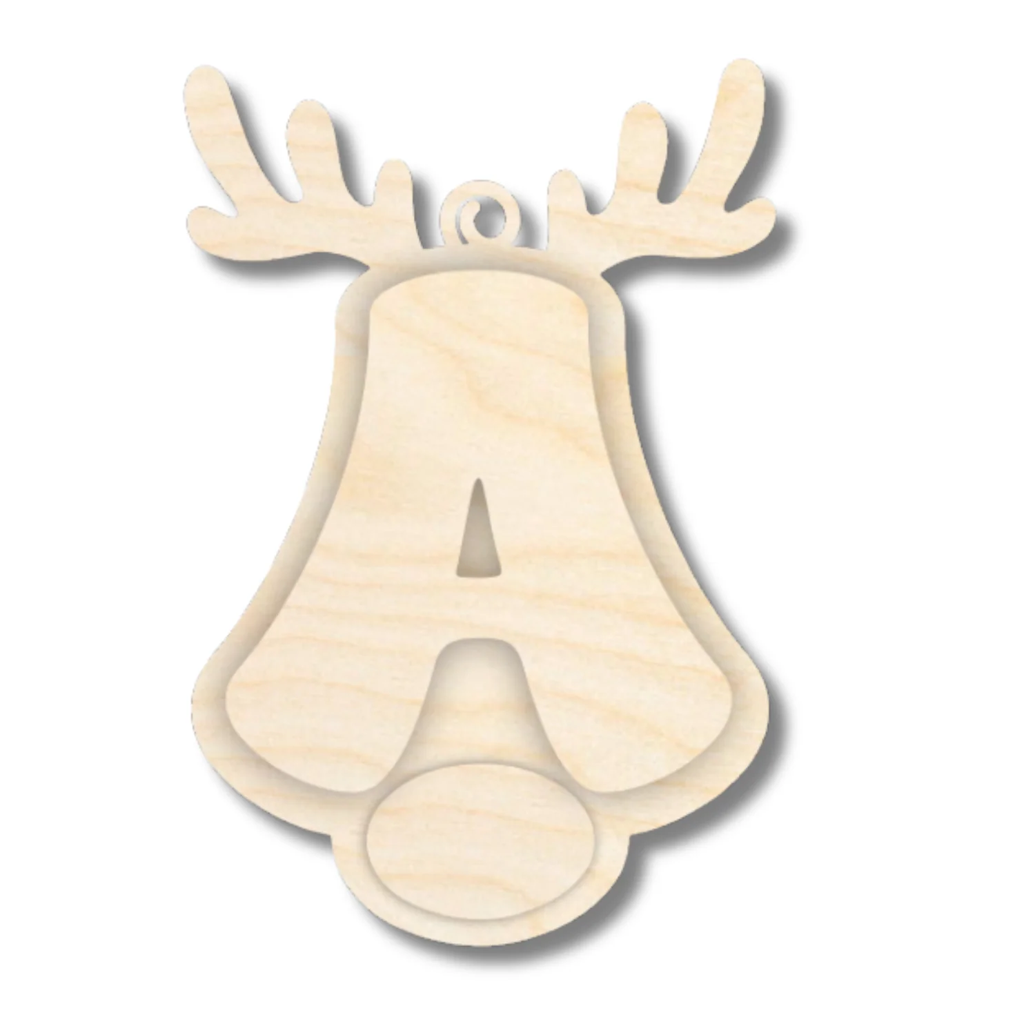 Unfinished Wood Layered Letter and Number Reindeer Ornaments | A-Z | 0-9 | 3 Piece | 6" Tall | 1/8" Wood | Wood Craft DIY - Image 3