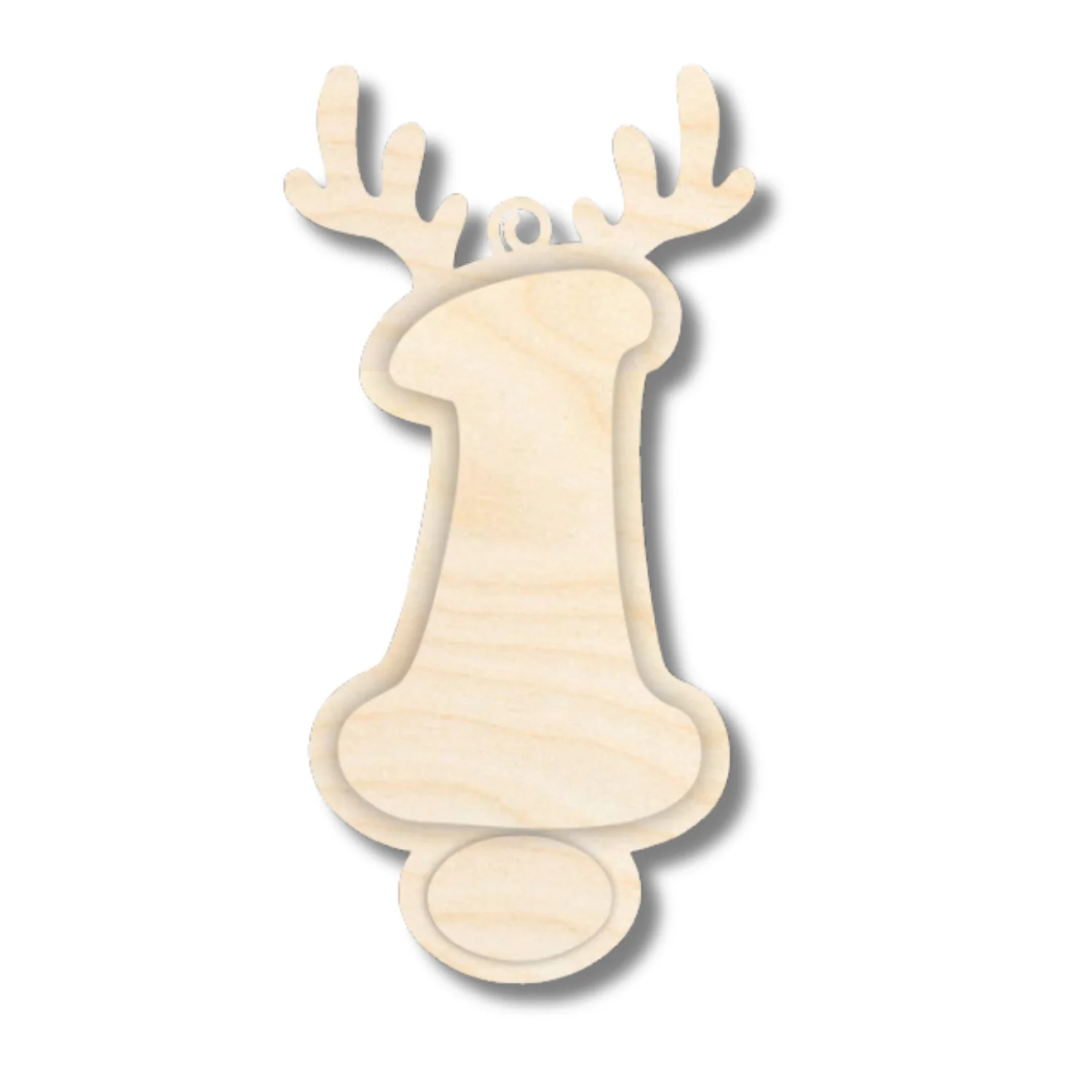 Unfinished Wood Layered Letter and Number Reindeer Ornaments | A-Z | 0-9 | 3 Piece | 6" Tall | 1/8" Wood | Wood Craft DIY - Image 30