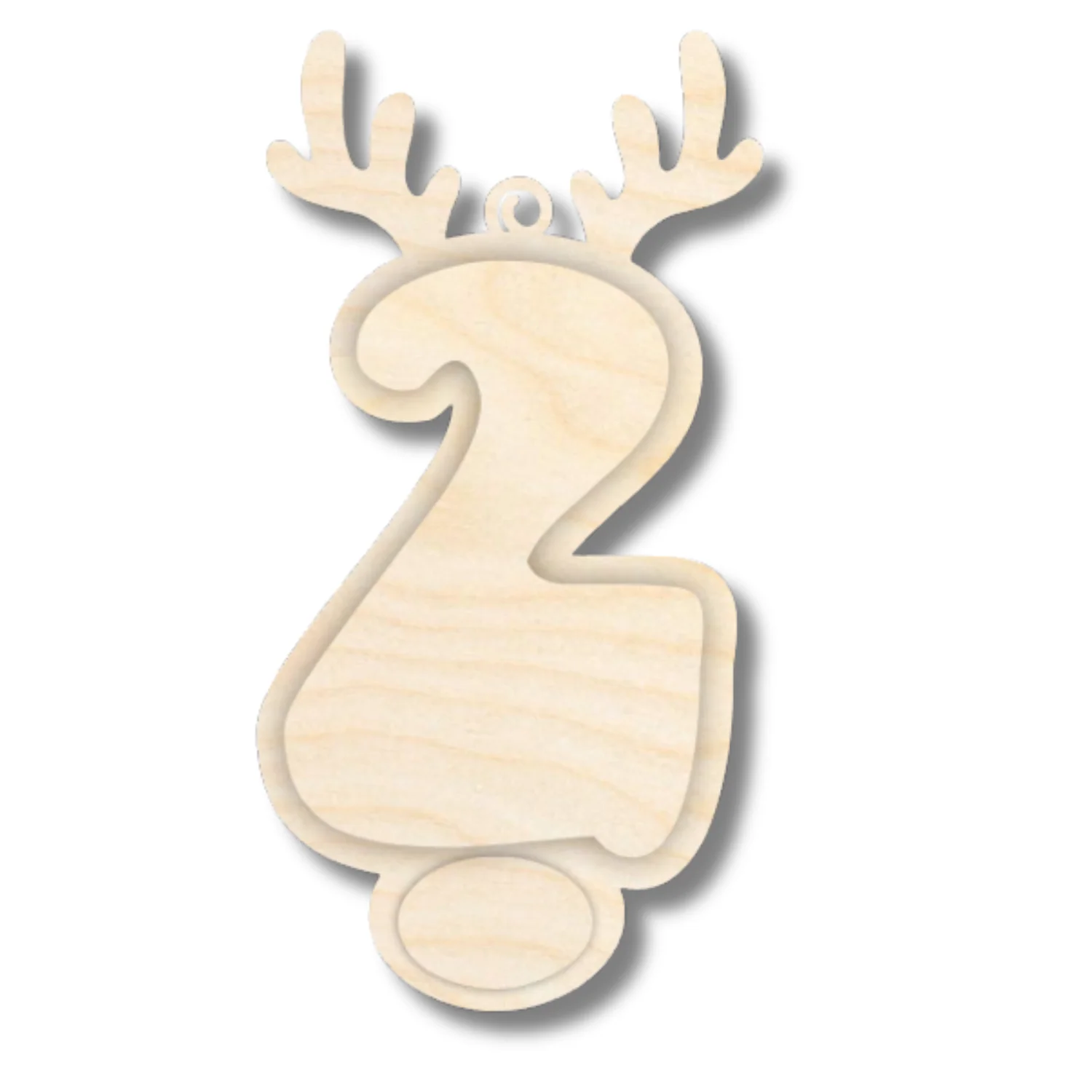 Unfinished Wood Layered Letter and Number Reindeer Ornaments | A-Z | 0-9 | 3 Piece | 6" Tall | 1/8" Wood | Wood Craft DIY - Image 31