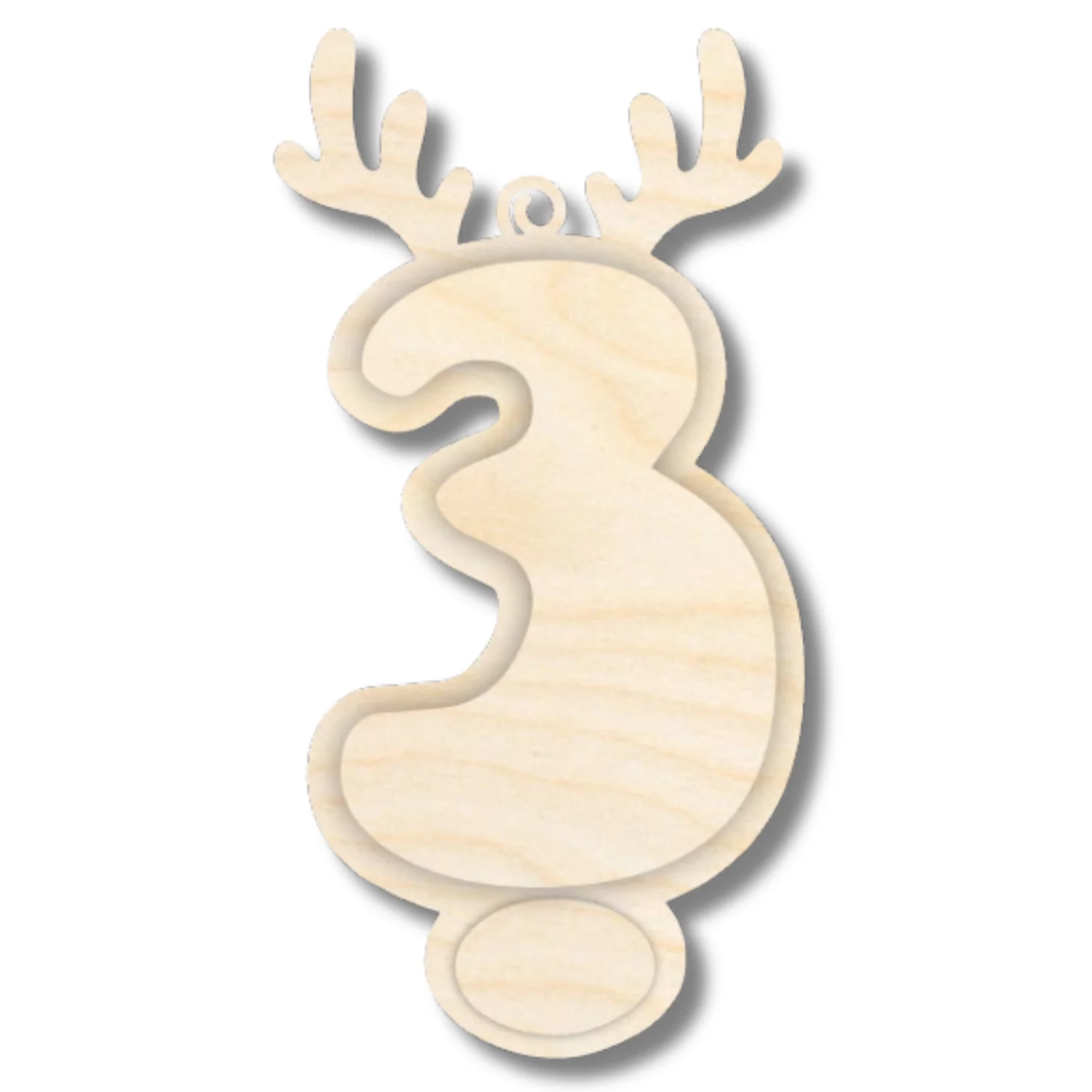 Unfinished Wood Layered Letter and Number Reindeer Ornaments | A-Z | 0-9 | 3 Piece | 6" Tall | 1/8" Wood | Wood Craft DIY - Image 32